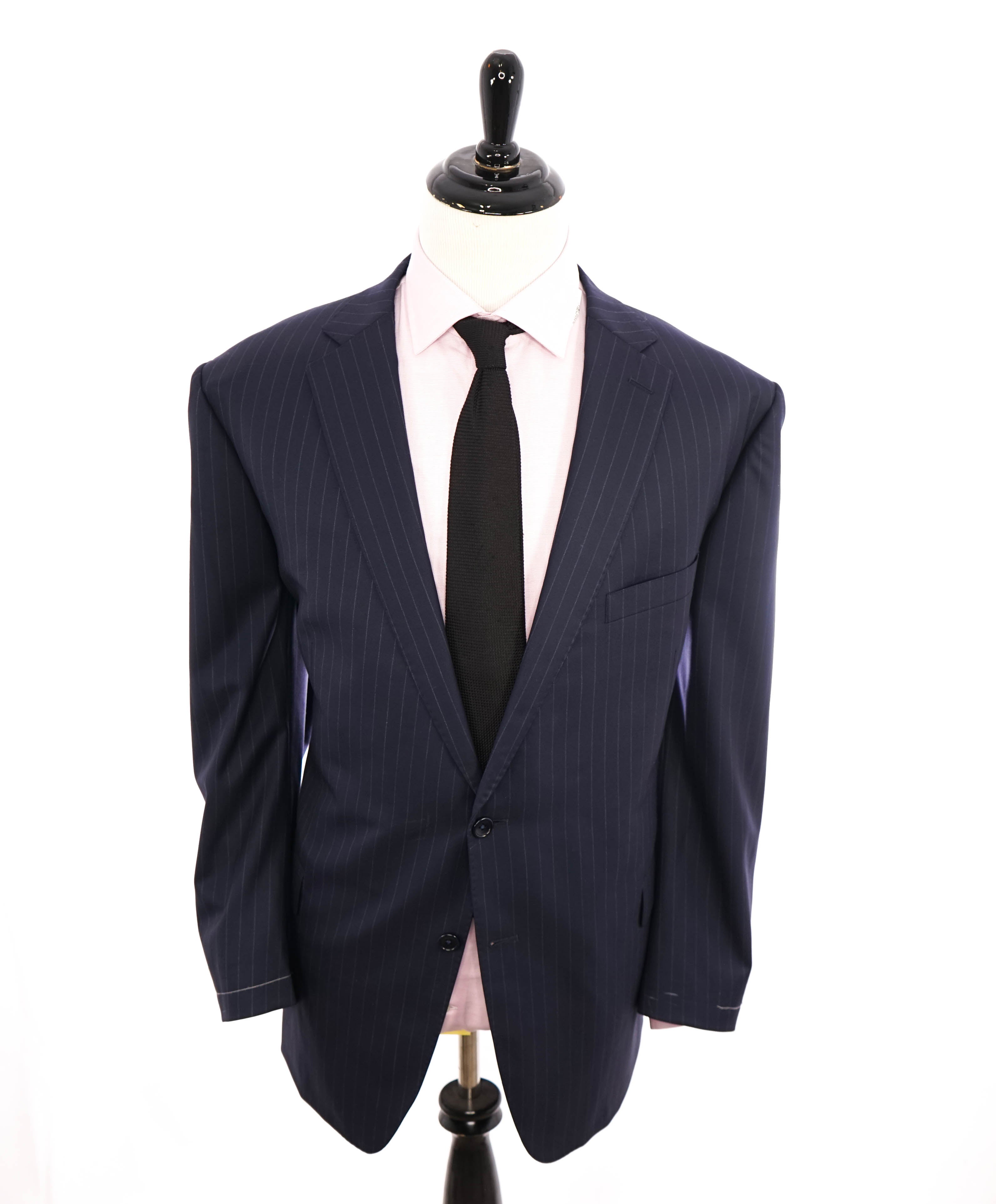 SAKS FIFTH AVENUE -"CUSTOM 1/1" Navy Blue 2-Button Blazer - 50L