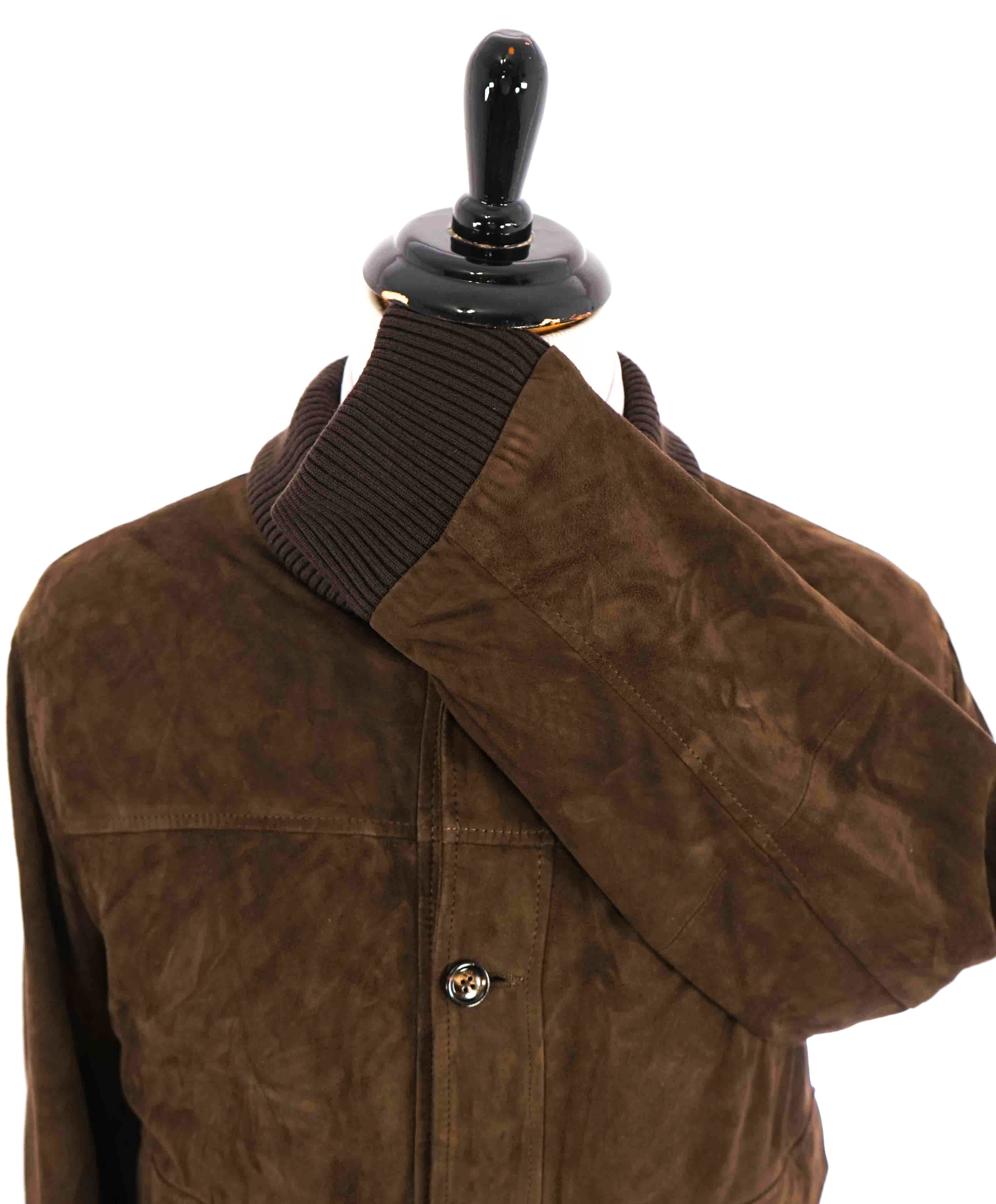 $2,995 ELEVENTY - SUEDE/LEATHER Aviator/Bomber Jacket (Brunello Cucinelli)- 46US XXL