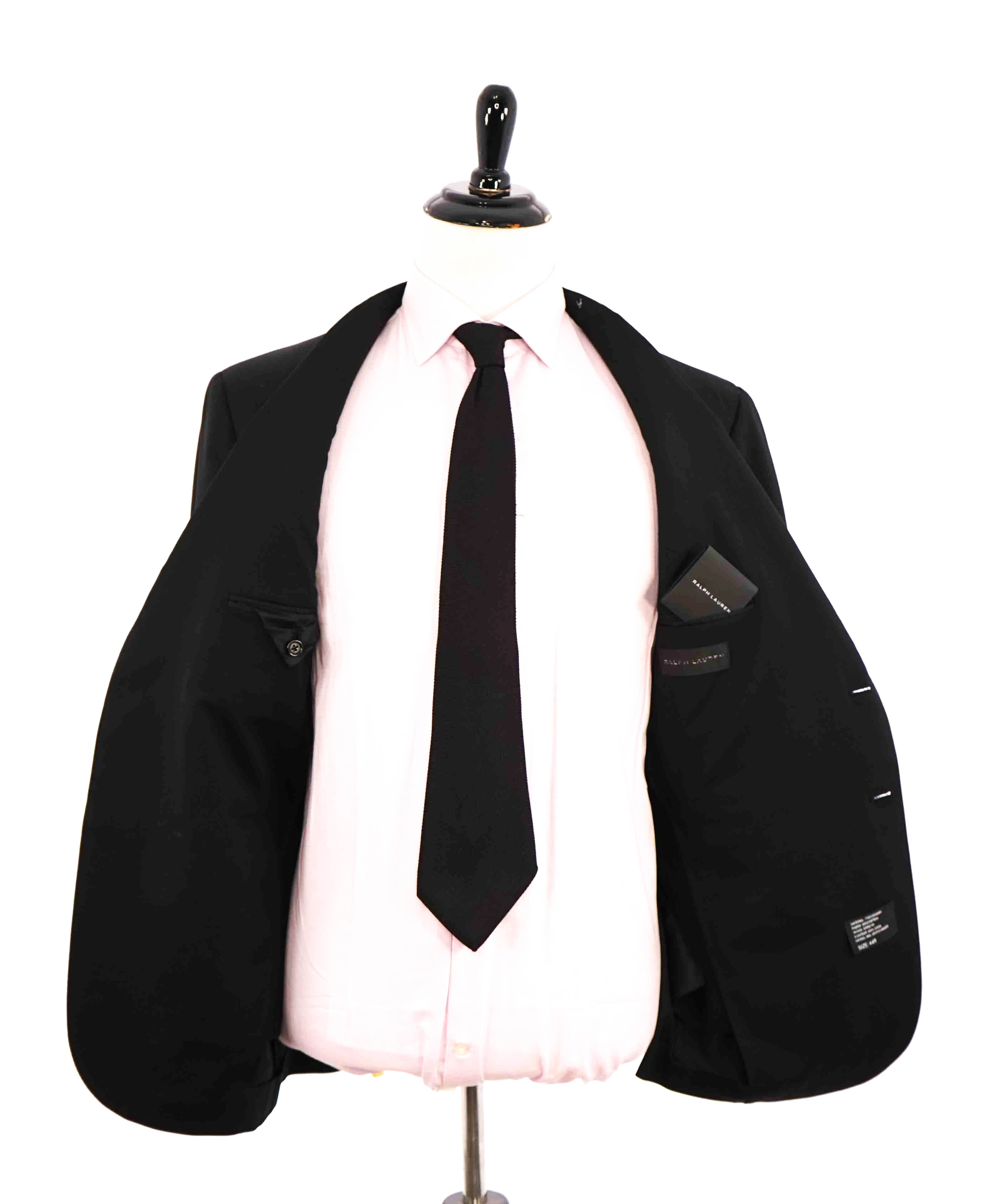 $1,595 RALPH LAUREN BLACK LABEL - Black Closet Staple Wool Blazer - 44R