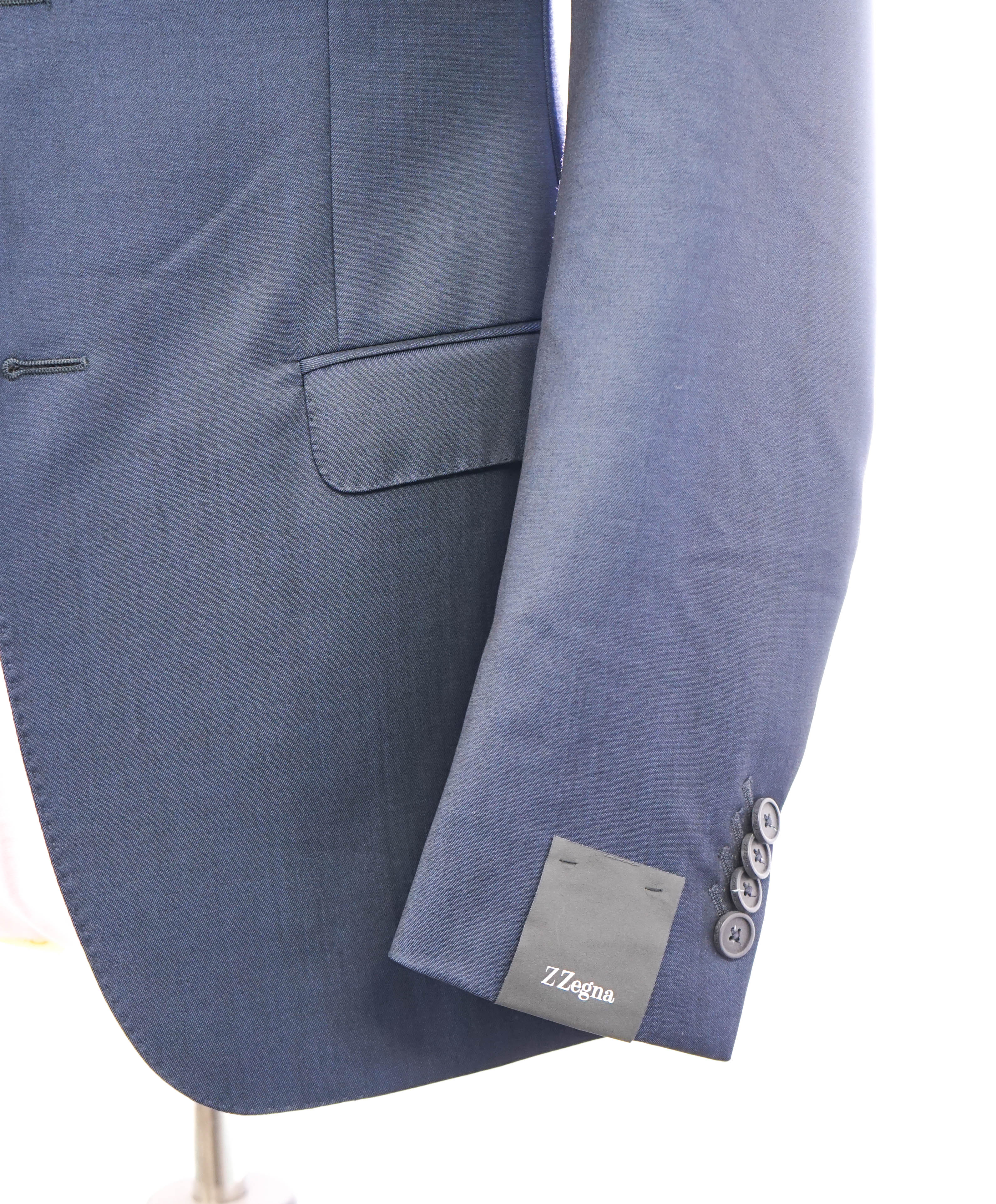 Z ZEGNA - MOHAIR Blend Blue Drop 8 Slim Wool Suit - 36R