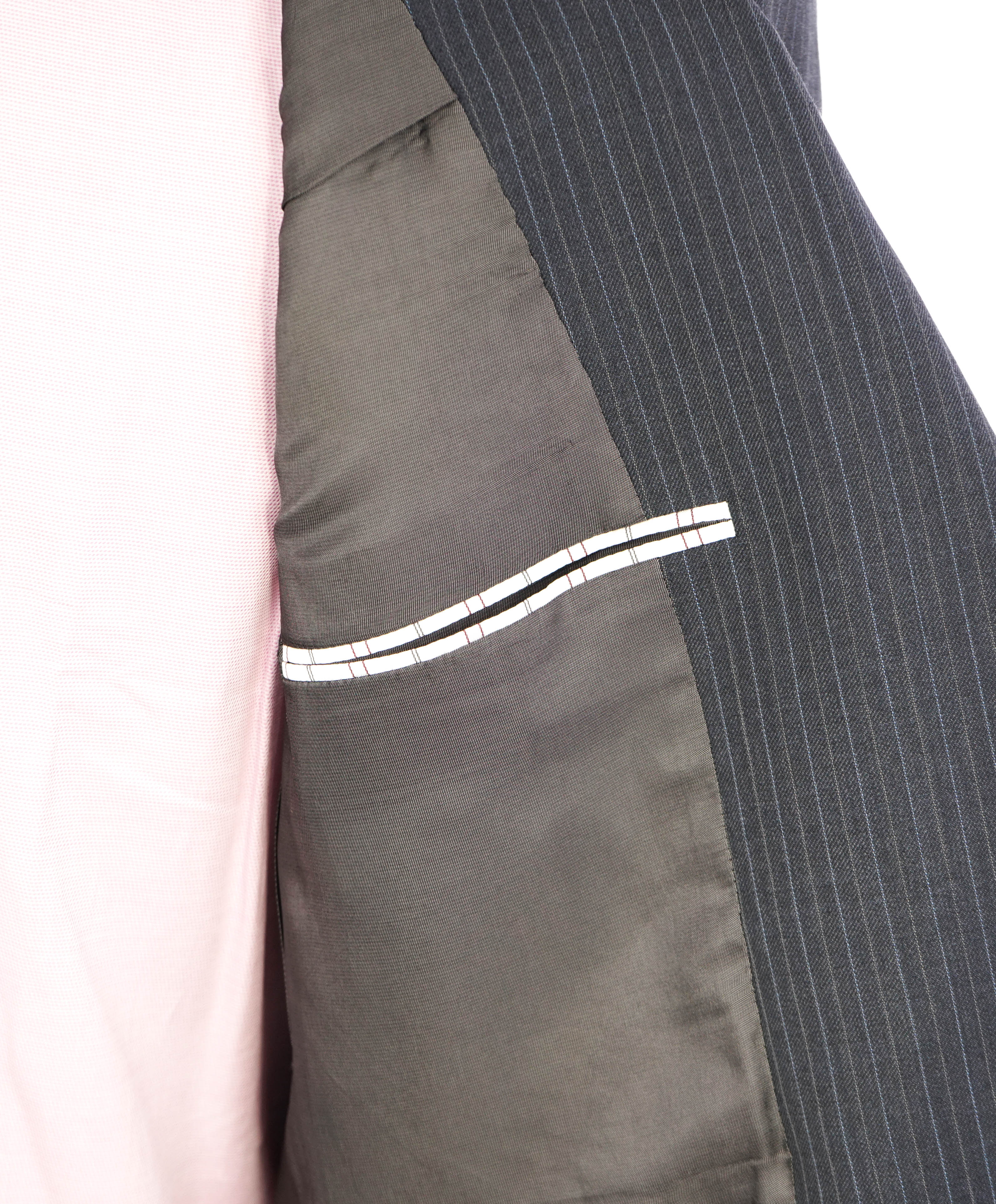 HICKEY FREEMAN - Gray on Gray Tonal Stripe "Milburn ii" Notch Lapel Suit - 42L