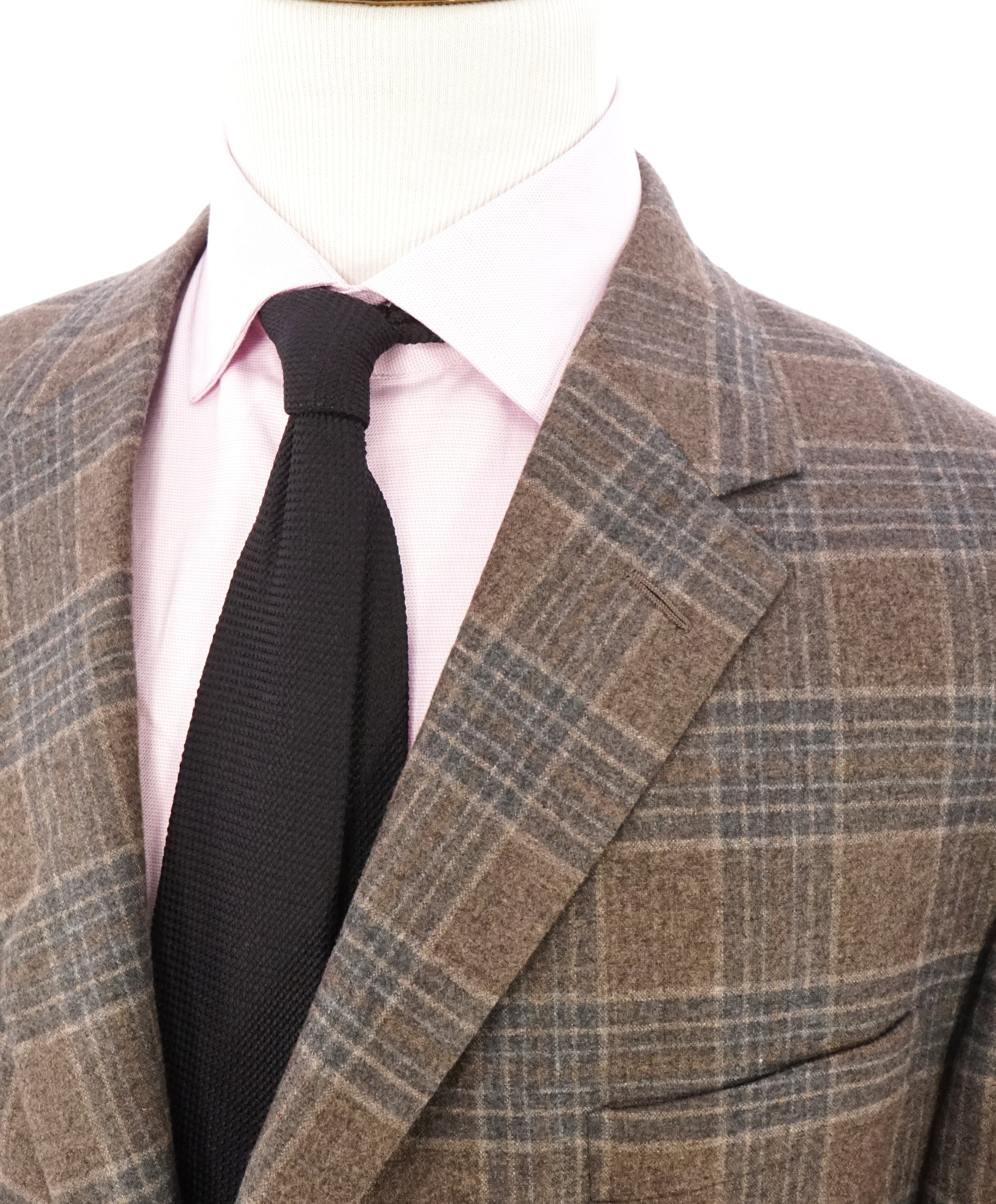 HICKEY FREEMAN / LORO PIANA - "Sunset" CASHMERE SILK Blend Plaid Check Suit - 46S