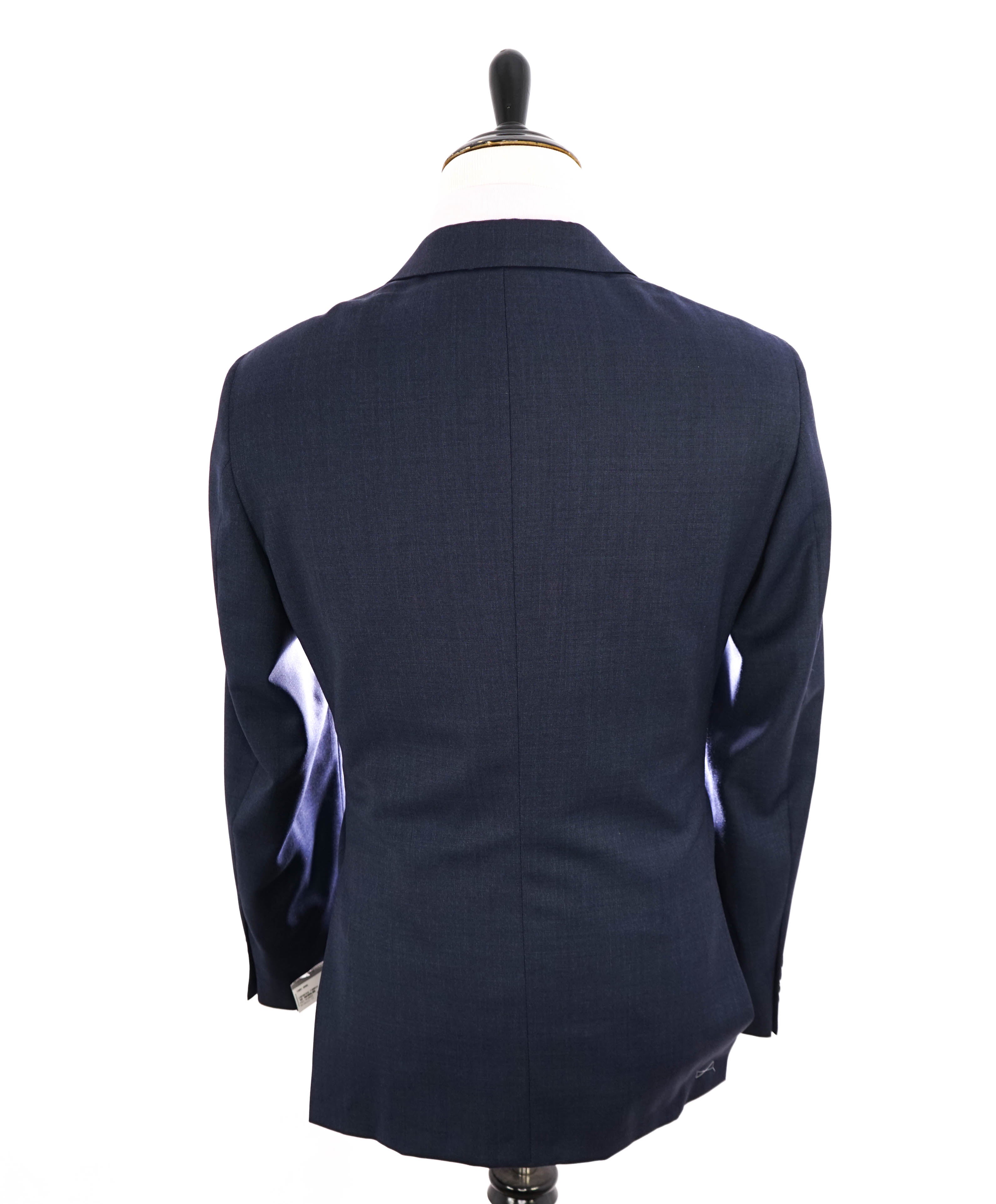 HICKEY FREEMAN - Steel Blue Textured "Milburn ii" Notch Lapel Suit - 42R