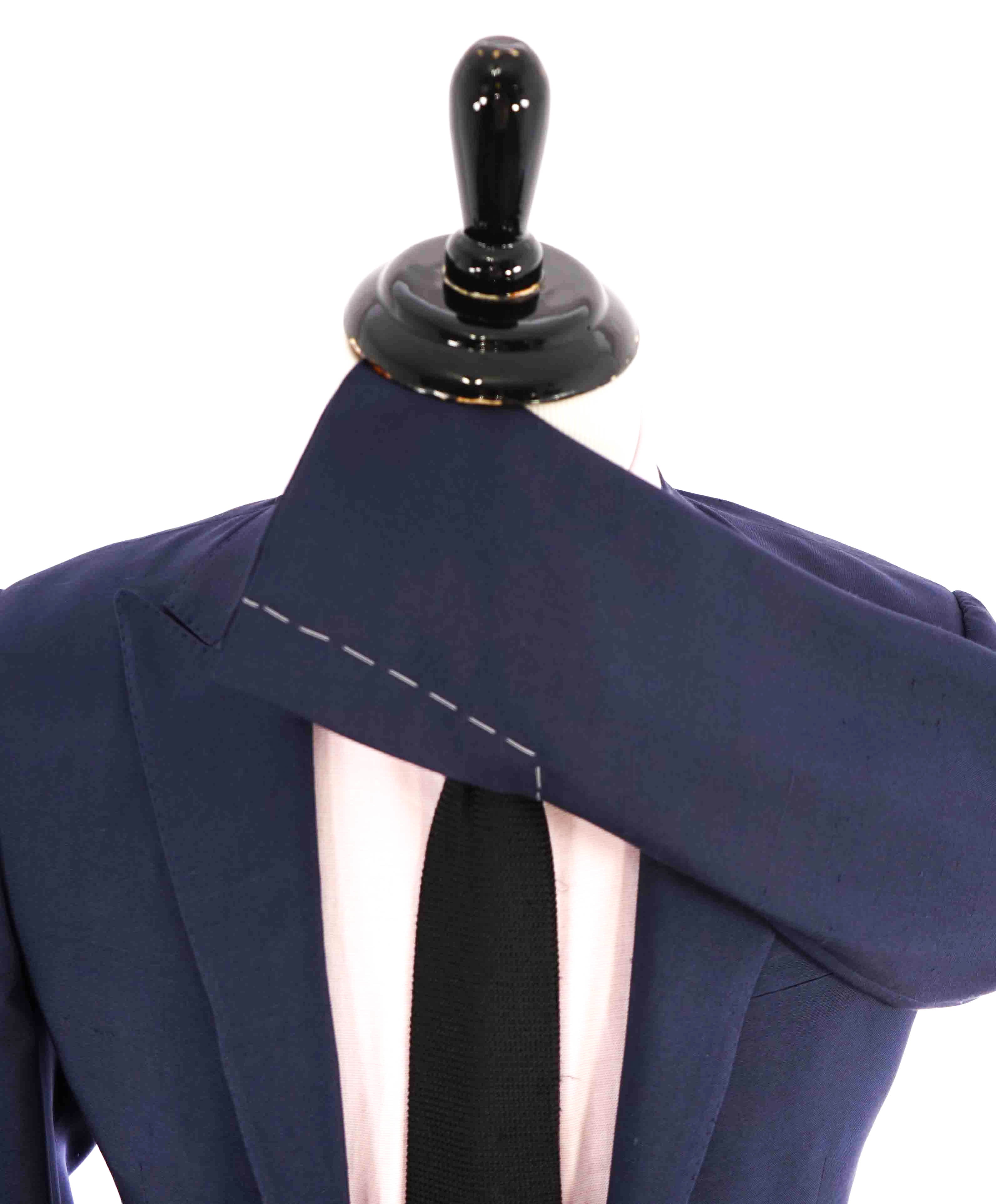 $2,695 RALPH LAUREN PURPLE LABEL - *SILK* Textured Blue Blazer - 36S