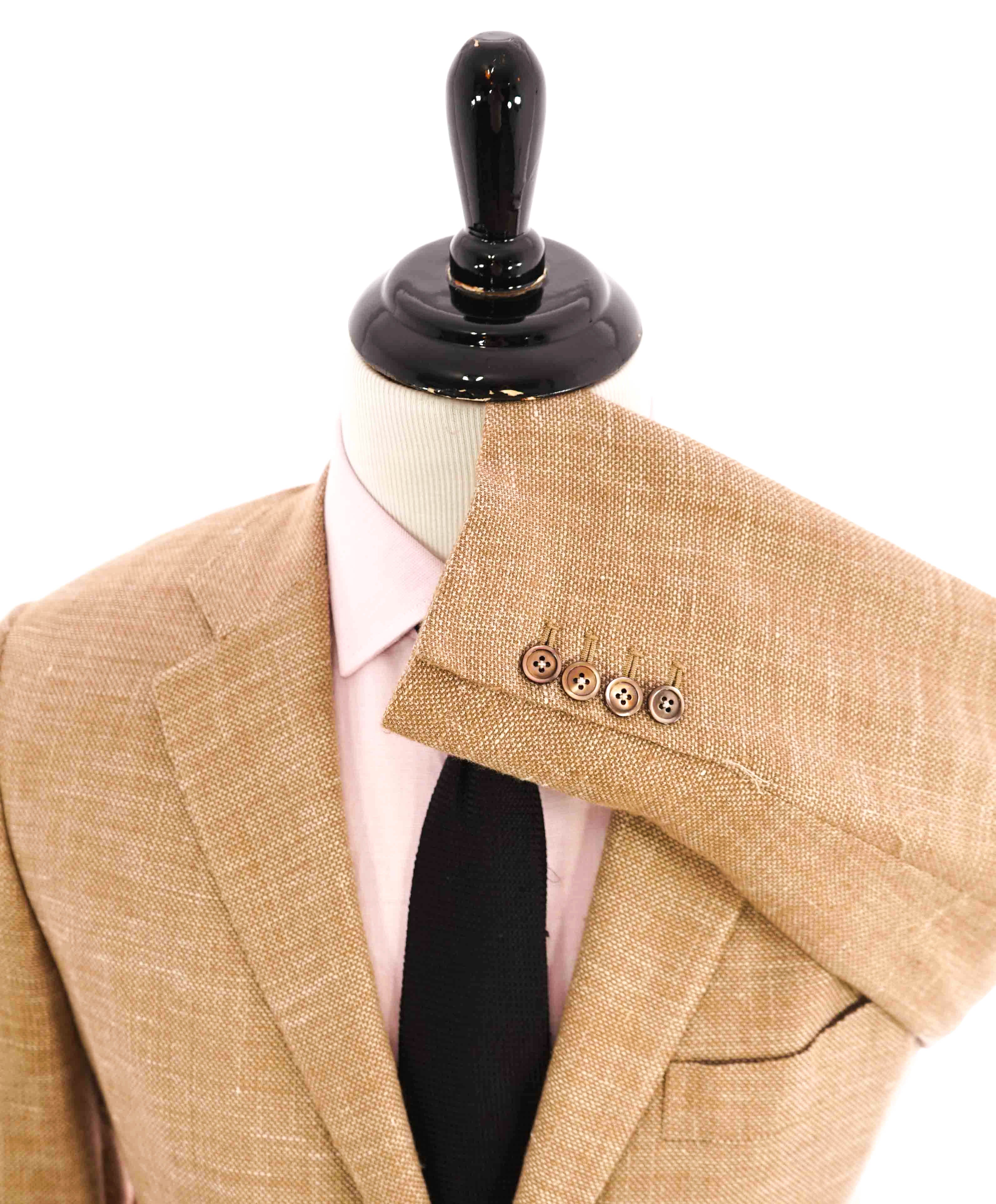 $2,995 ISAIA - *1 Of 1*  "AQUASPIDER S" Camel Wool/Silk/Linn/Cashmere Blazer- 44R