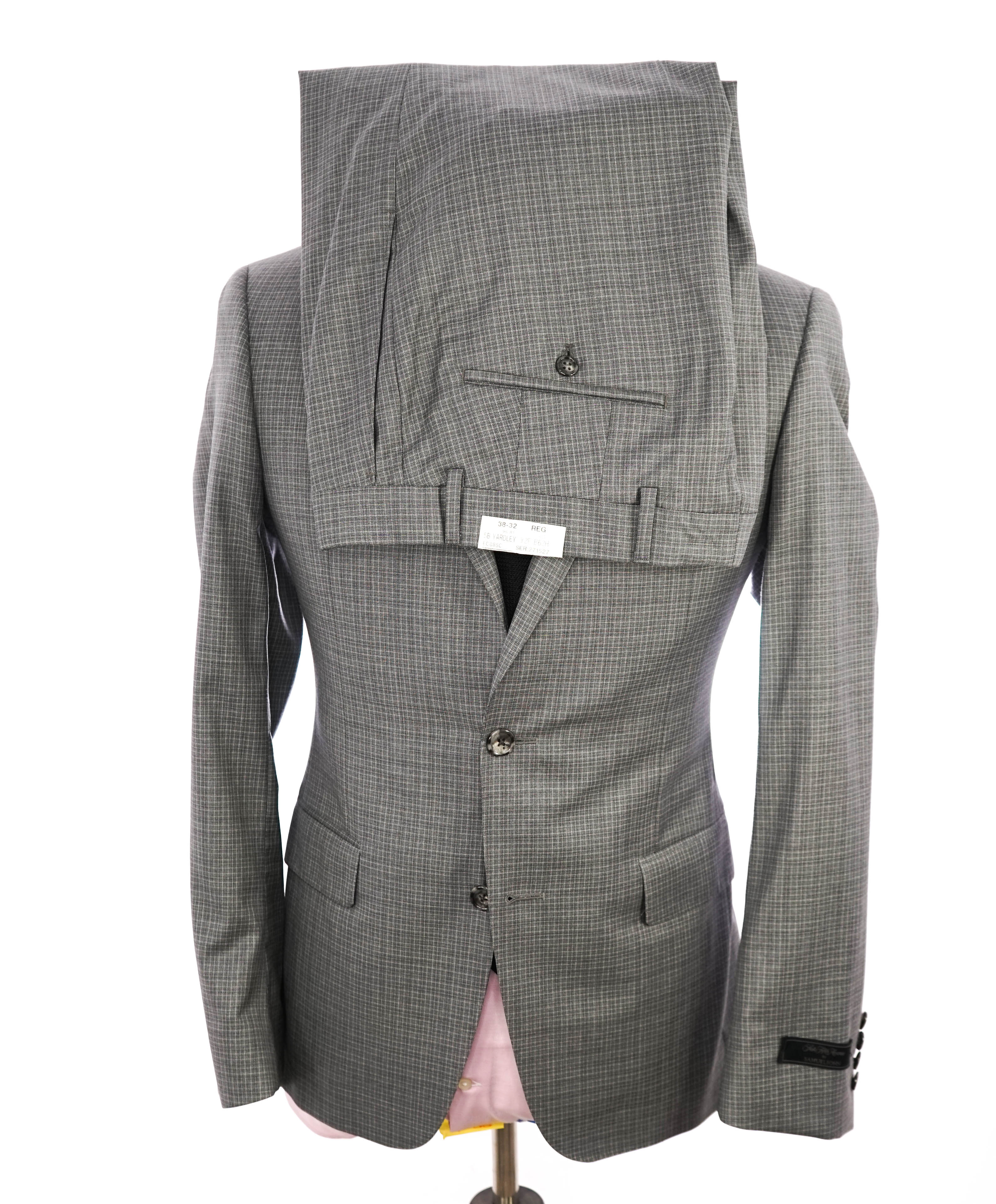 SAMUELSOHN - "SB YARDLEY" Gray Micro Check Super 130's Suit - 38R