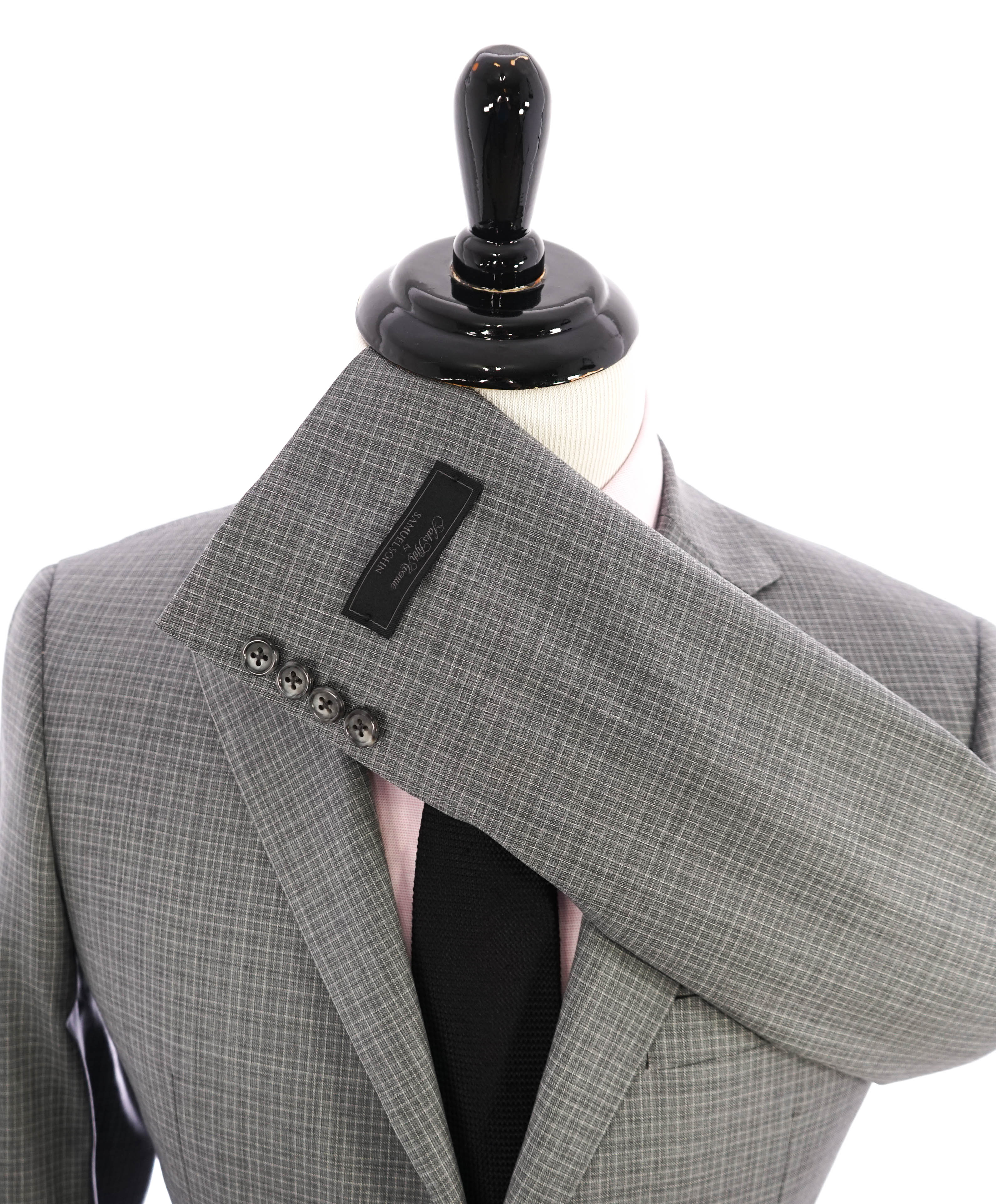 SAMUELSOHN - "SB YARDLEY" Gray Micro Check Super 130's Suit - 38R