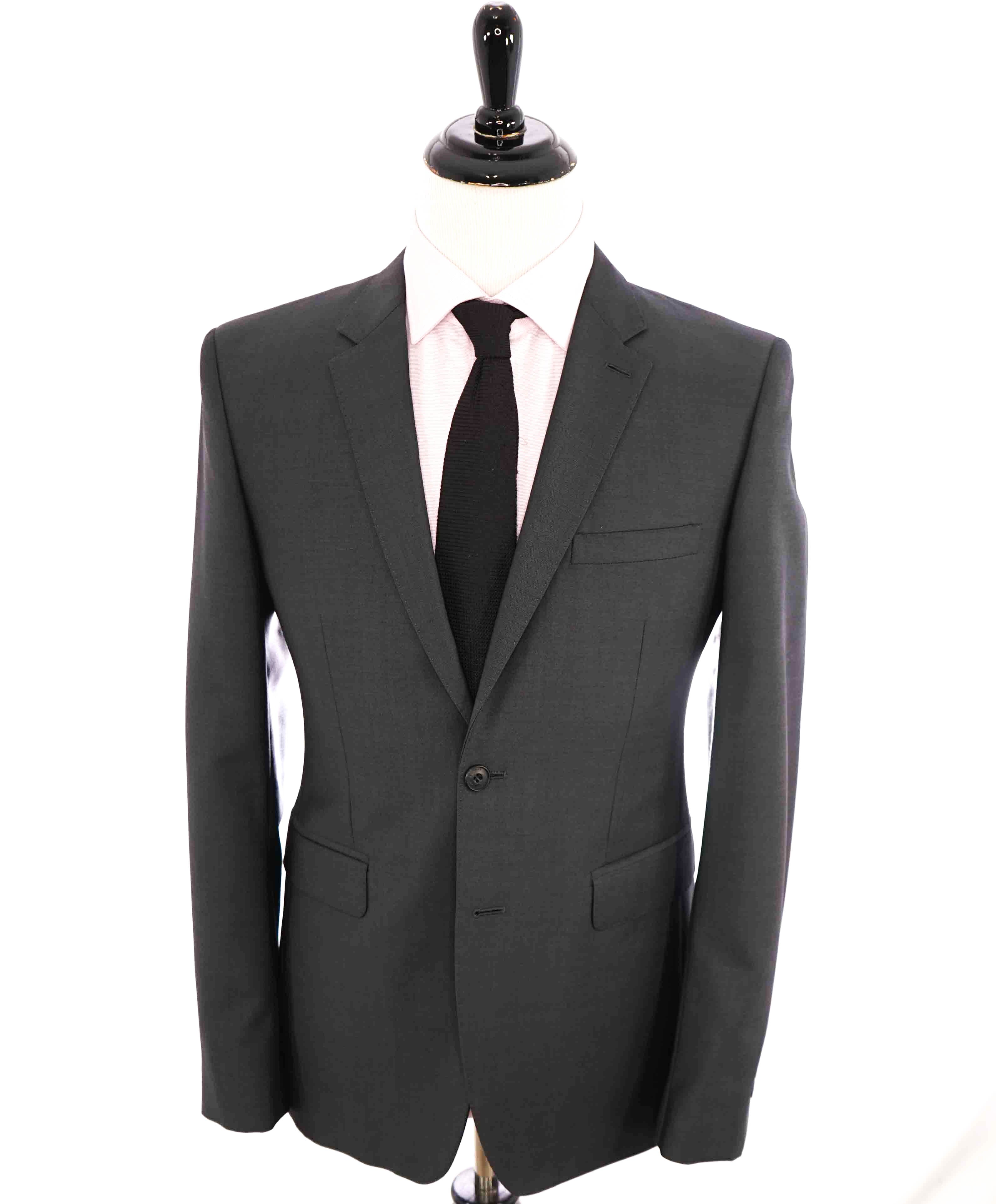 $1,495 BURBERRY LONDON - Wool / Mohair Gray Weave Notch Lapel Blazer - 40R