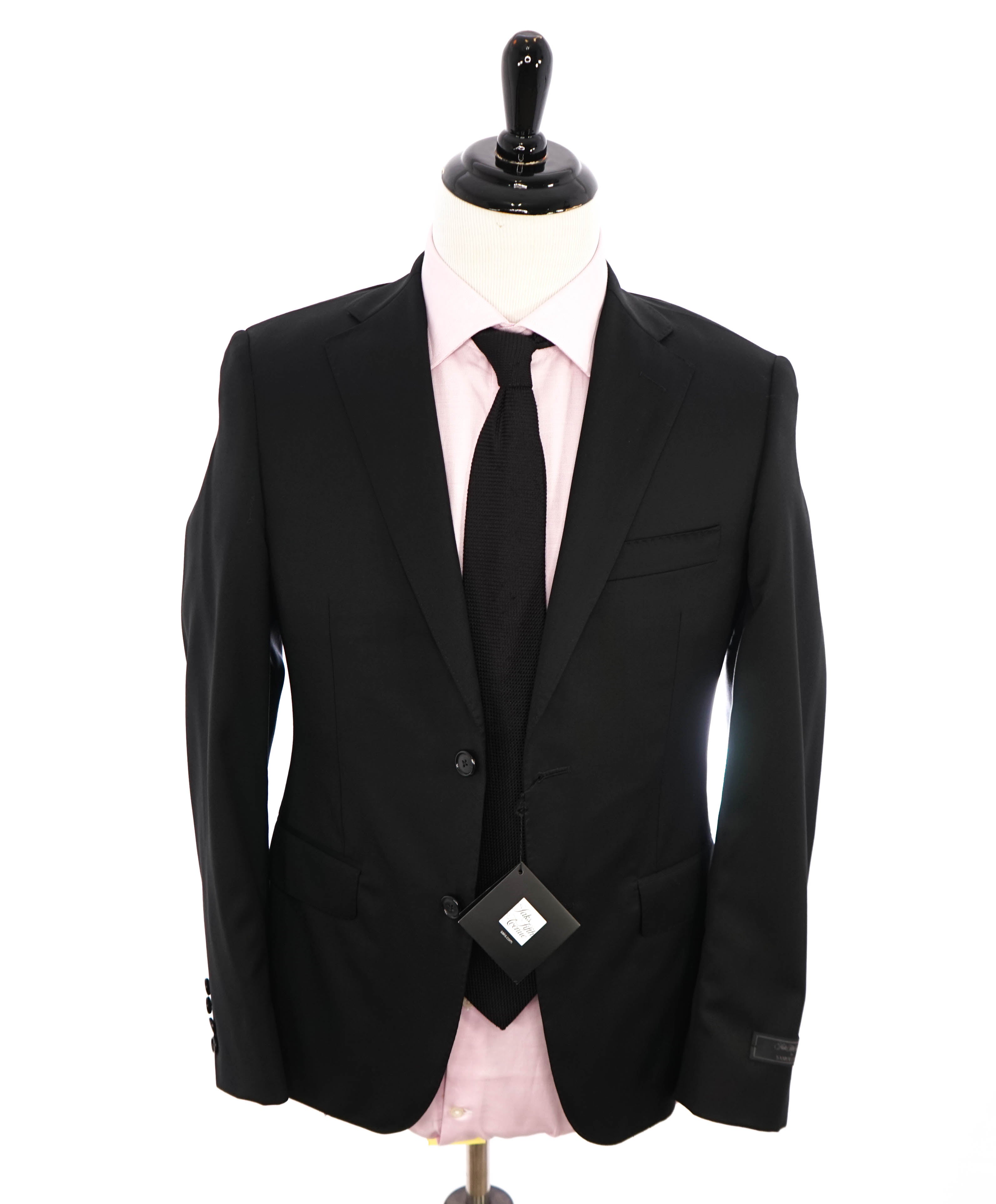 SAMUELSOHN - "SB YARDLEY" Solid Black Super 120's "REDA" Suit - 36S