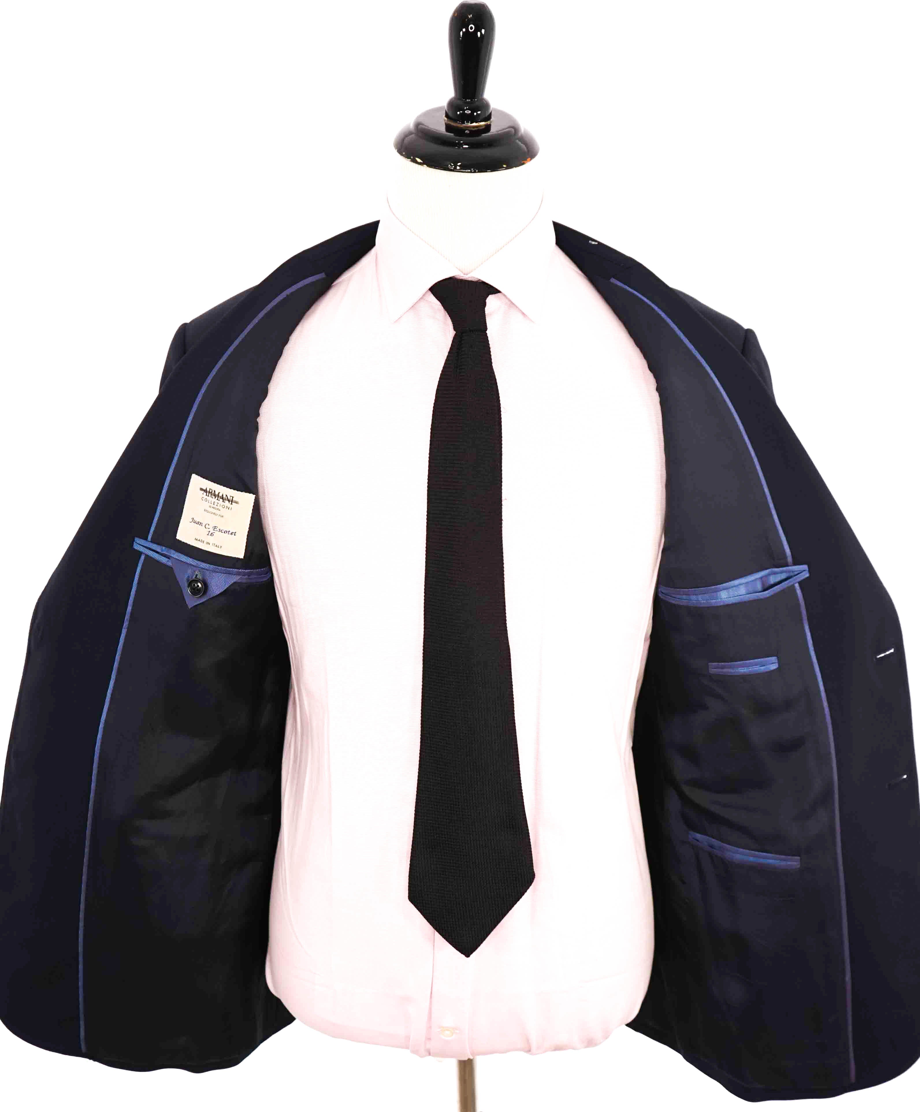 $1,795 ARMANI COLLEZIONI - “Su Misura” ITALY Navy *CLOSET STAPLE Blazer - 42R