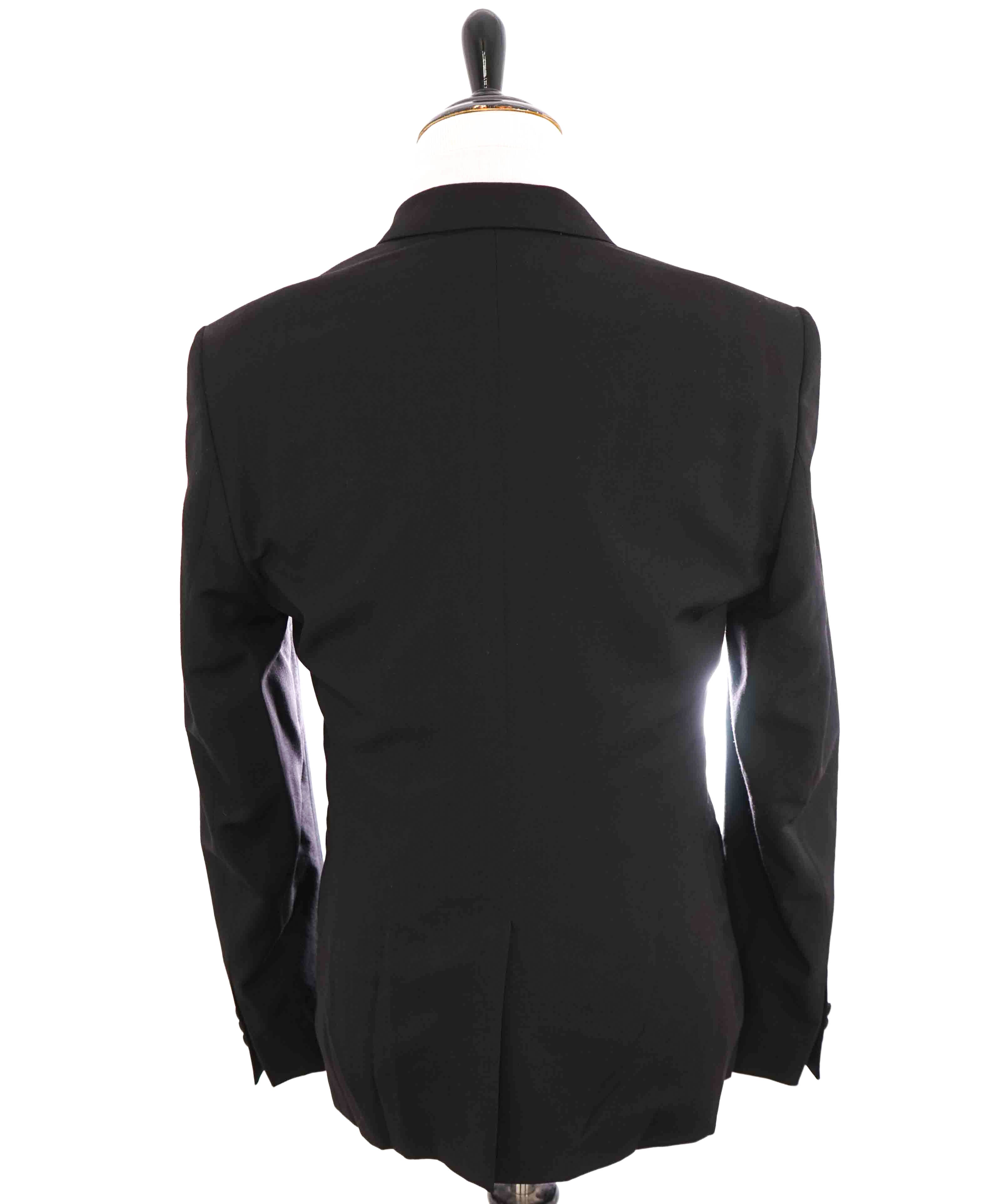 $1,195 VERSACE COLLECTION - Black PEAK LAPEL TuxDinner Jacket Blazer  - 42R