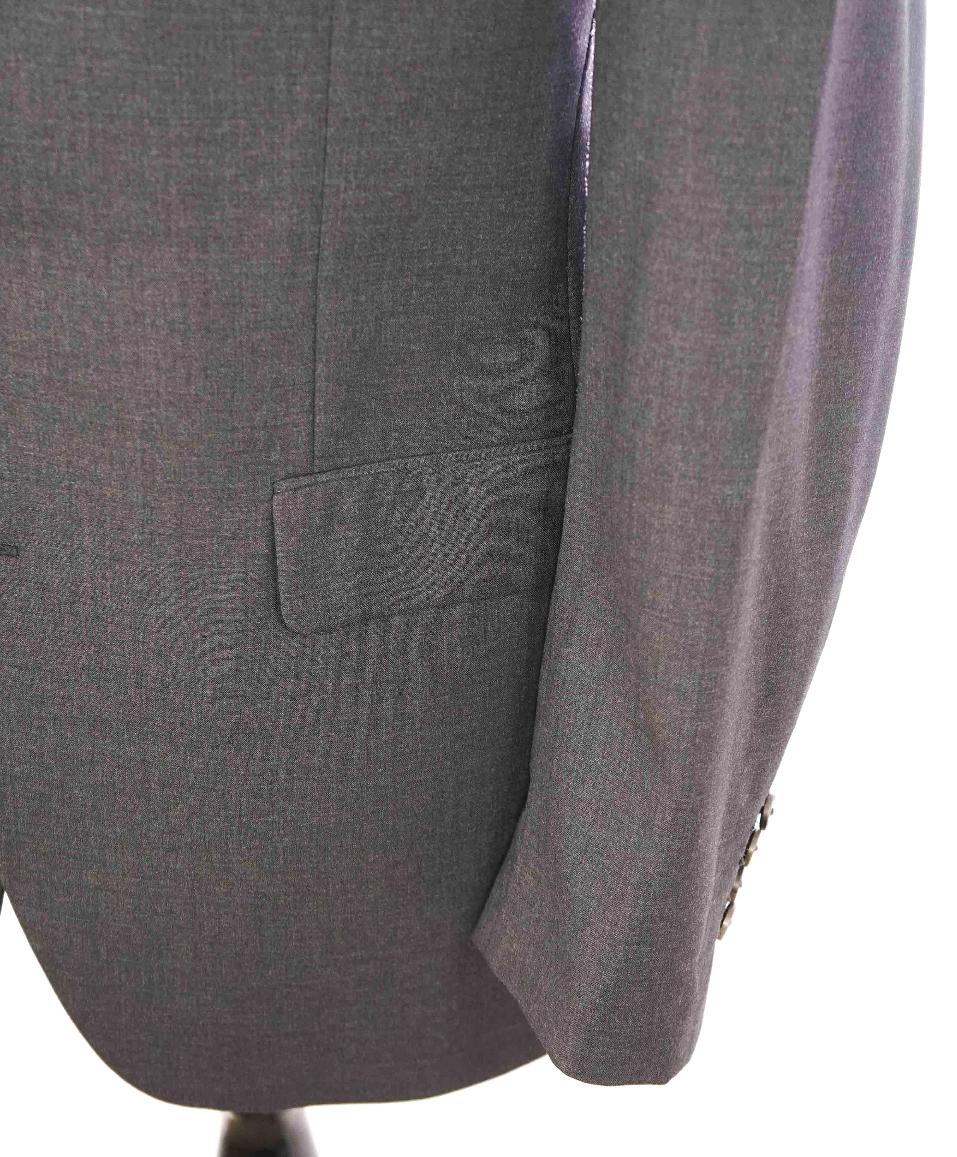 $1,295 BOGLIOLI- Wool 2-Button Notch Lapel Gray Blazer - 46R