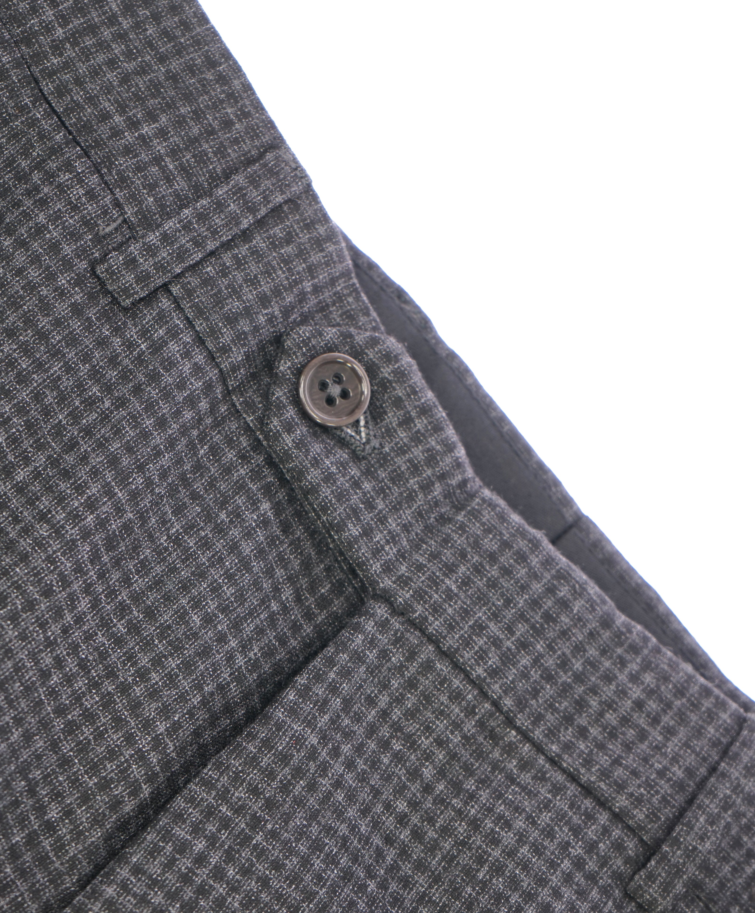 ARMANI COLLEZIONI - Tonal Gray Micro Check Plaid Flat Front Dress Pants - 32W