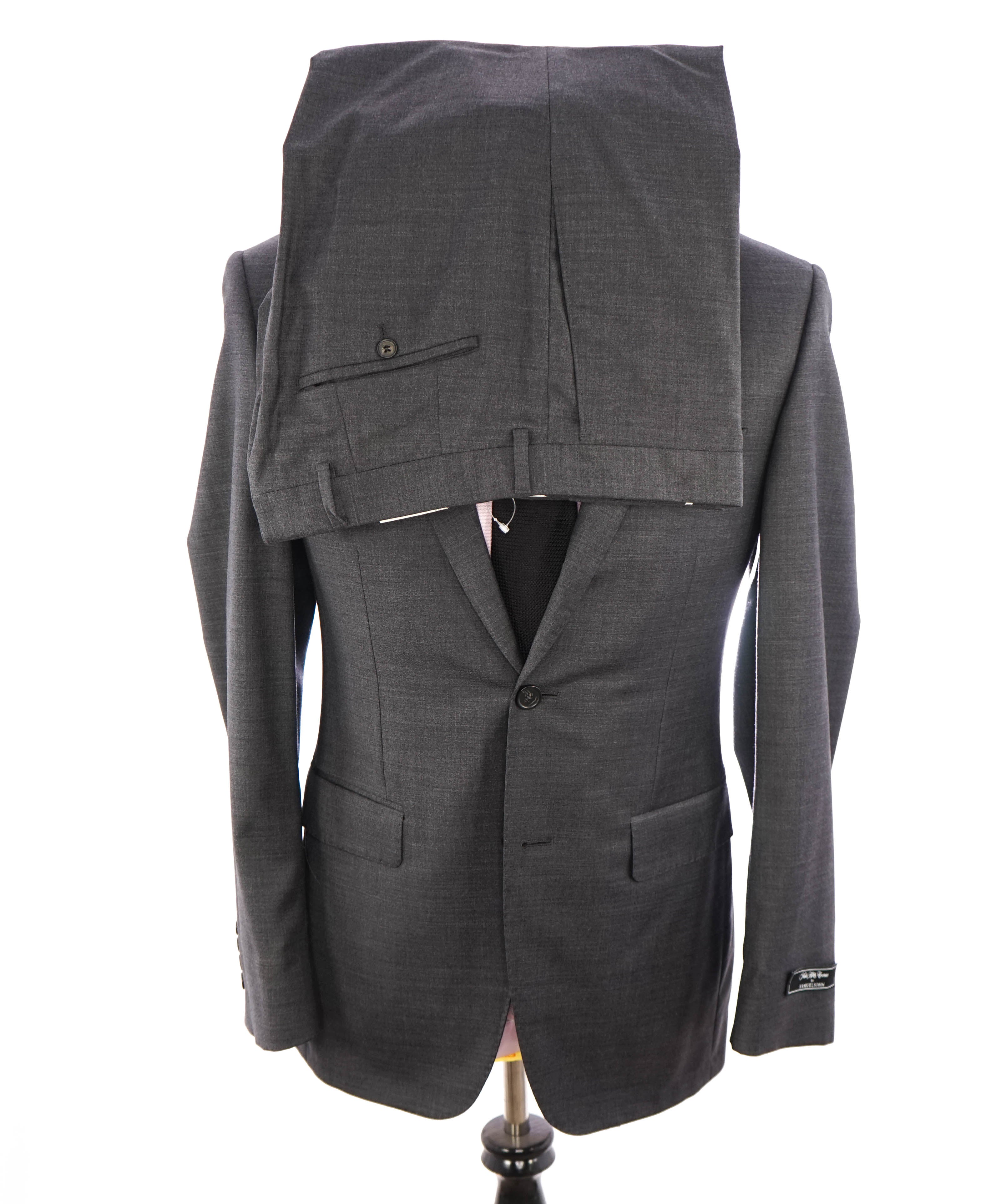 SAMUELSOHN - For SFA Super 130's Performance "LYCRA" Wool Gray Suit - 38R