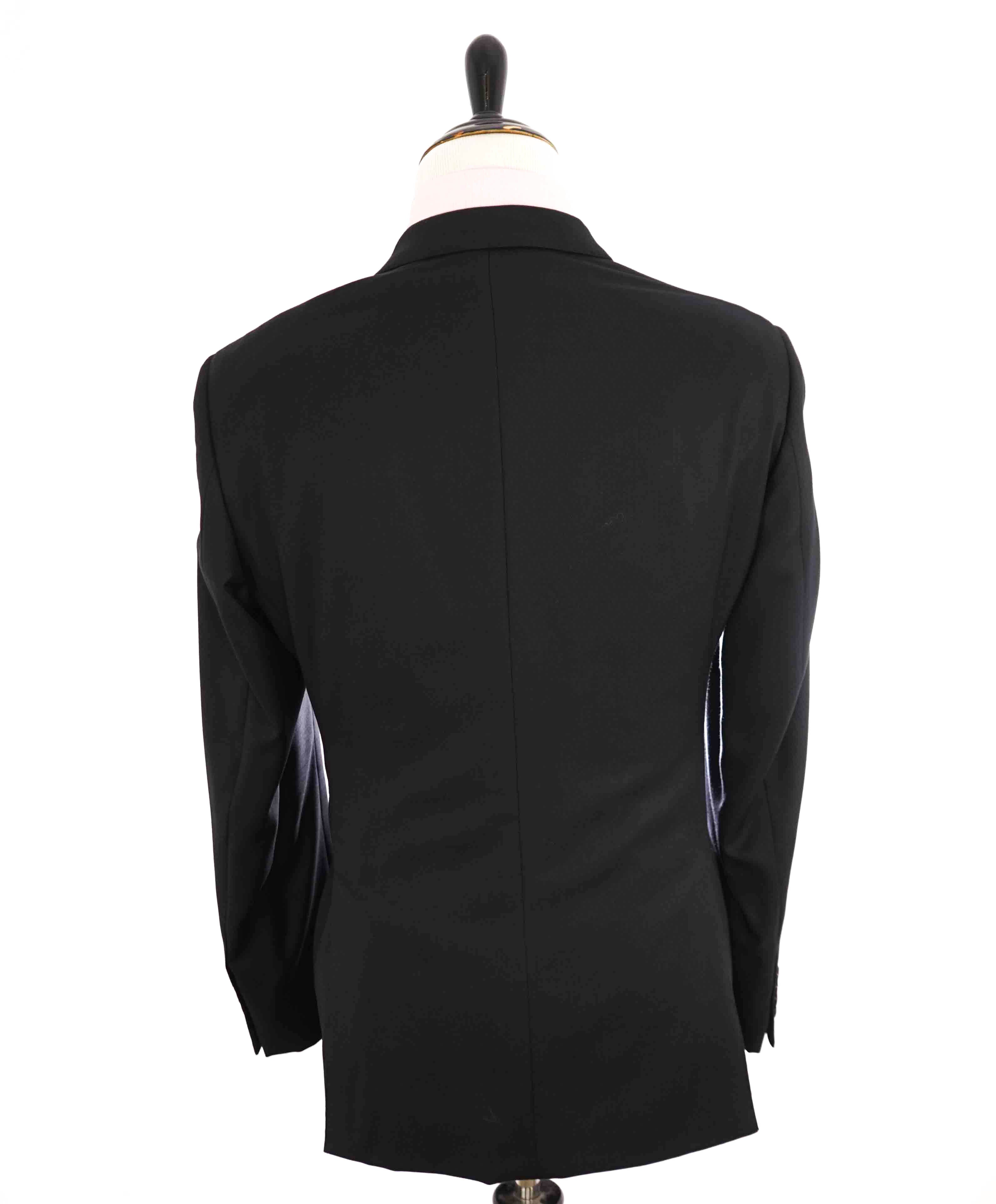 $1,595 EMPORIO ARMANI- Black *G lIne* Royal Weave Blazer - 42R