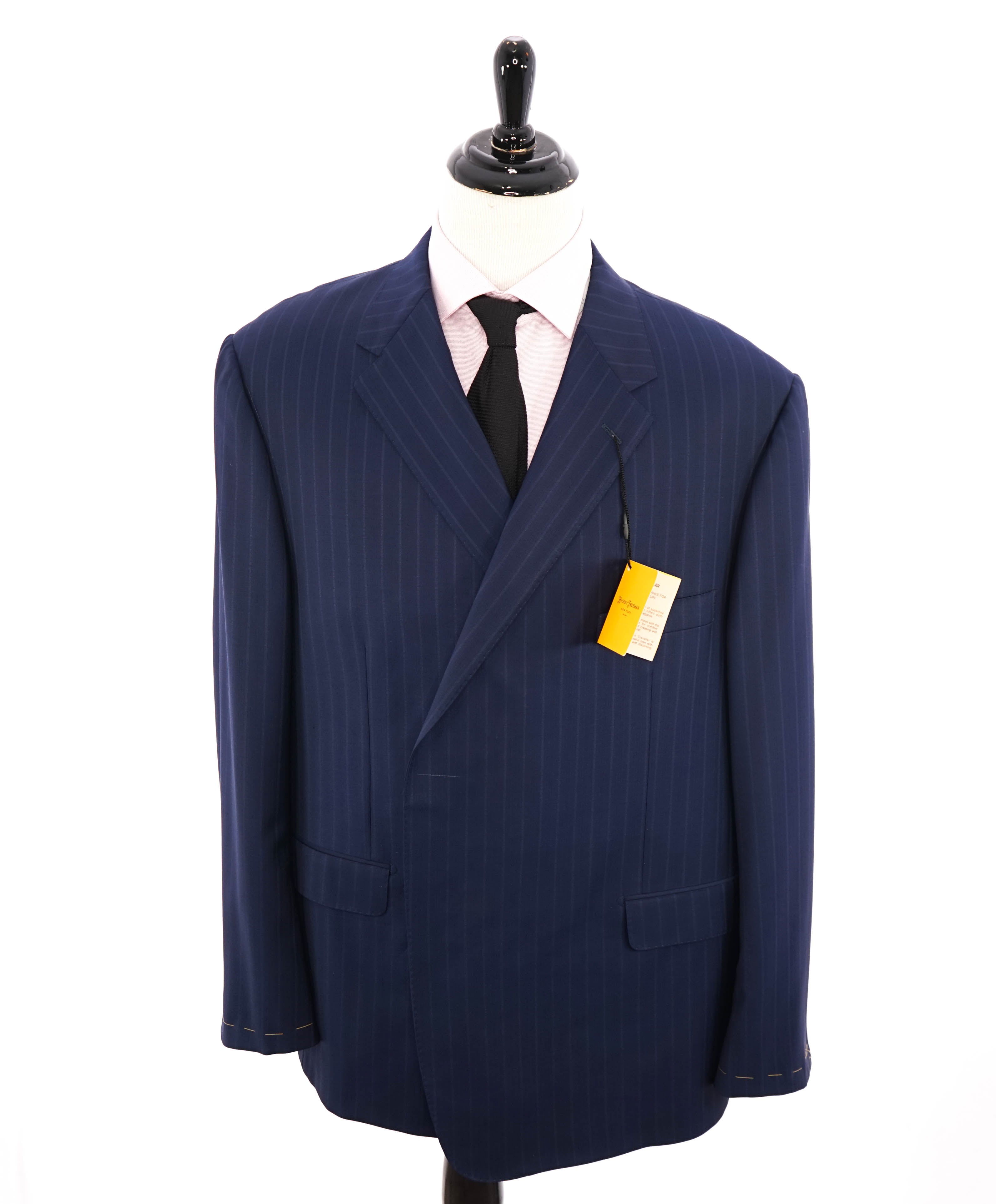 HICKEY FREEMAN - By ERMENEGILDO ZEGNA Blue Stripe CUSTOM Suit USA - 48L US