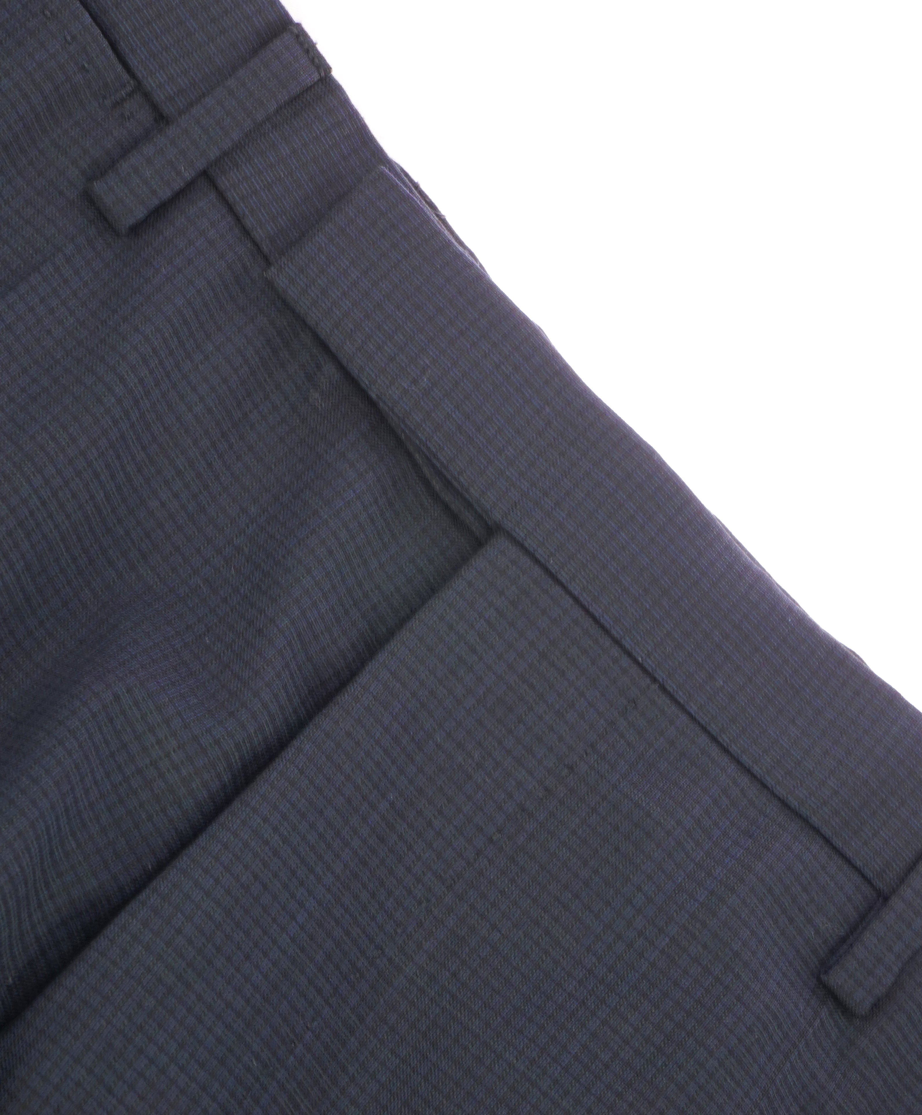 ARMANI COLLEZIONI - Tonal Micro Check Gray Skinny Flat Front Dress Pants - 32W