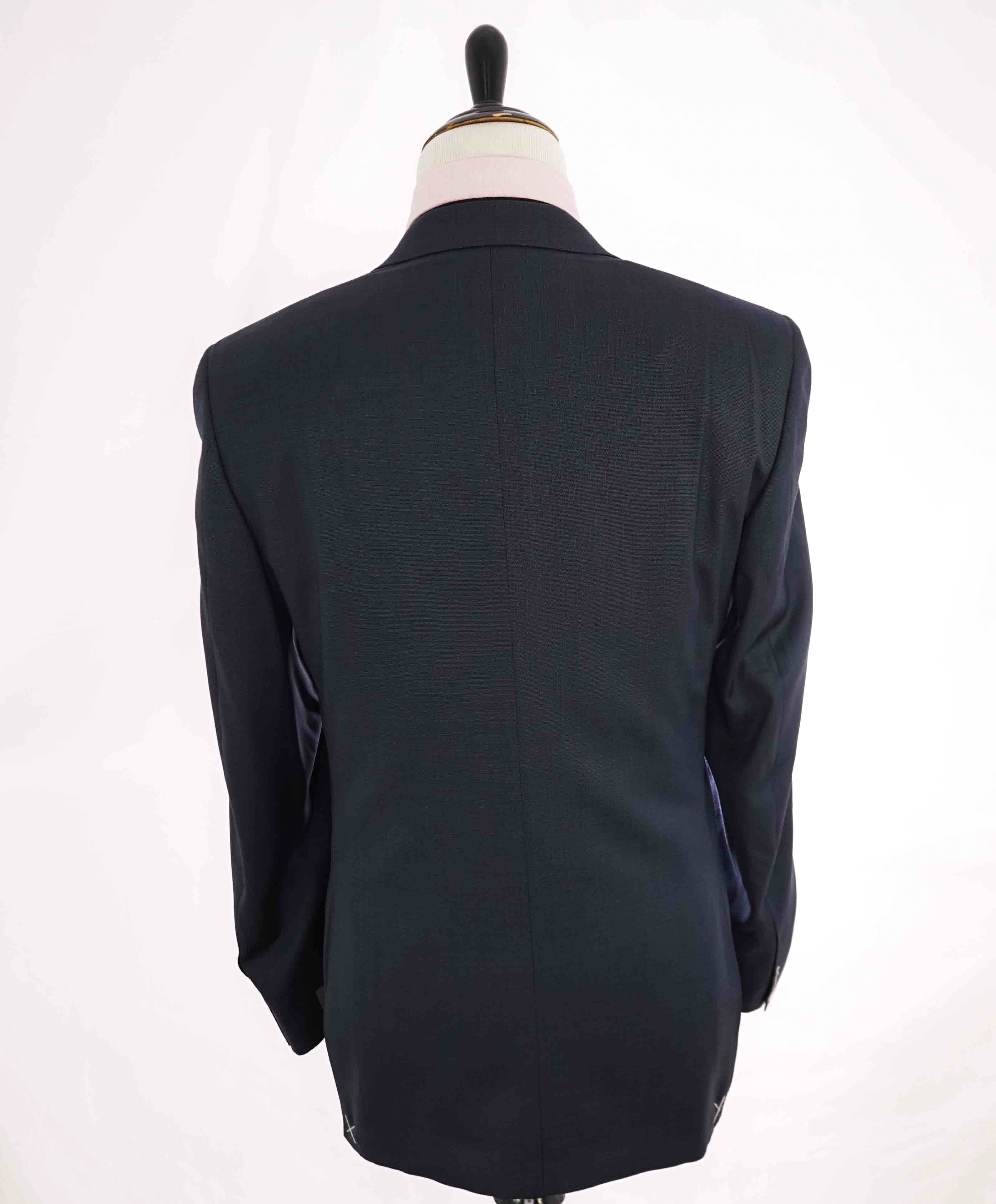 $1,895 CANALI - Blue Textured Geometric Weave Blazer - 44R