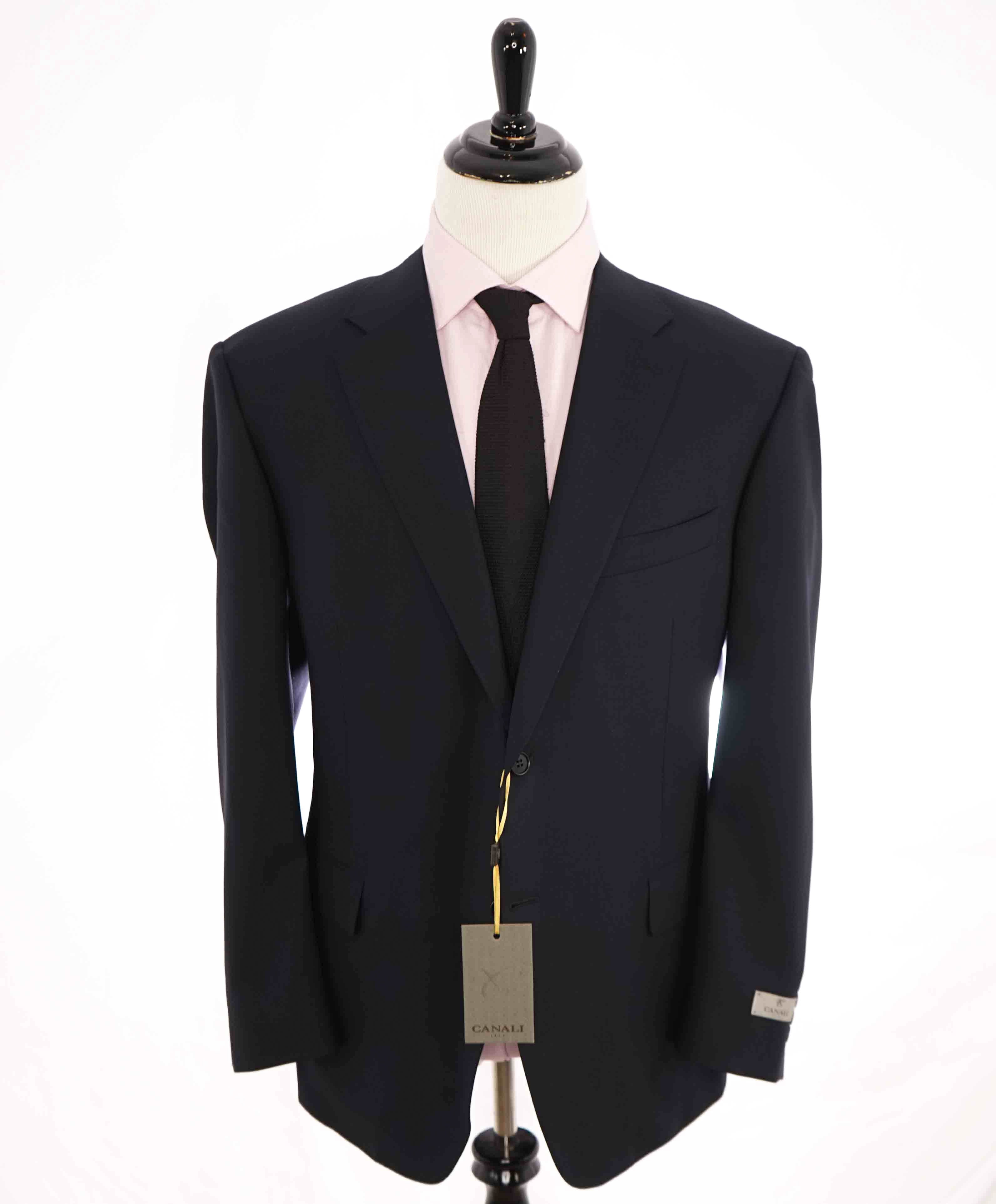 $1,895 CANALI - "TRAVEL WATER RESISTANT" Navy Royal Weave Wool Blazer - 48R