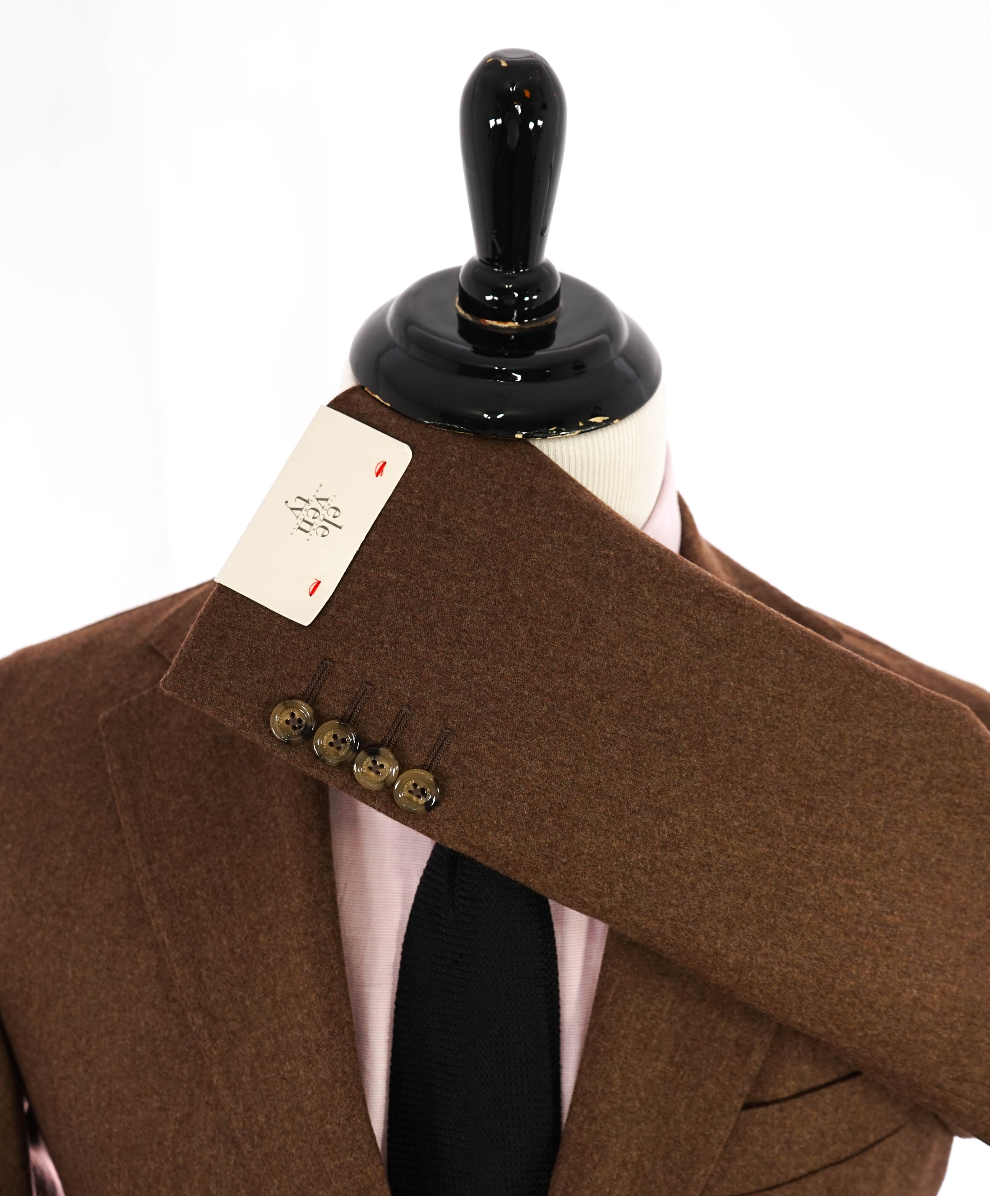 ELEVENTY - "CASHMERE" Brown Flannel Patch Pocket Semi-Lined Suit - 36 (46 EU)