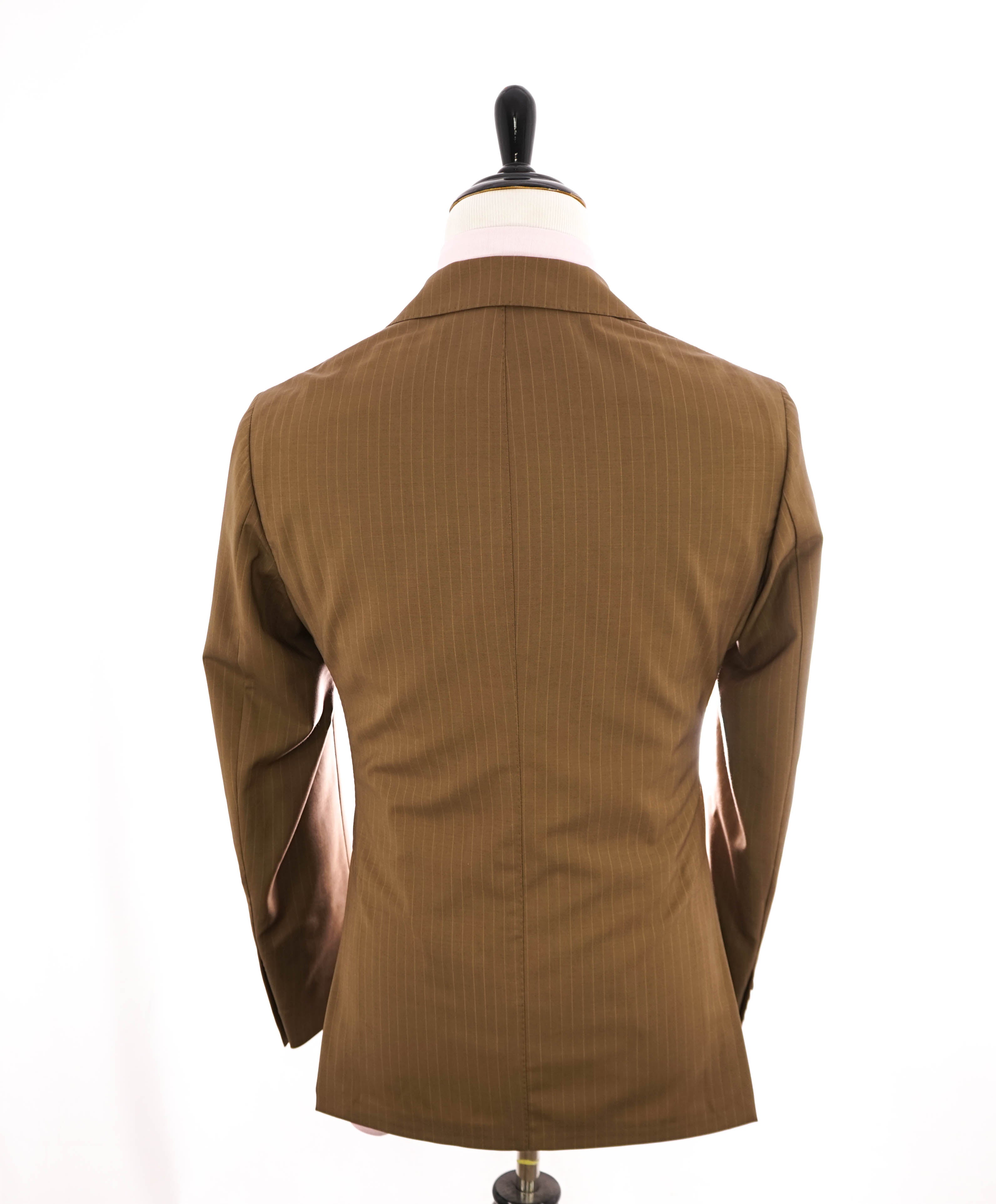 ELEVENTY - Brown Pencil Stripe Double Breasted Semi-Lined Suit - 40 (50 EU)