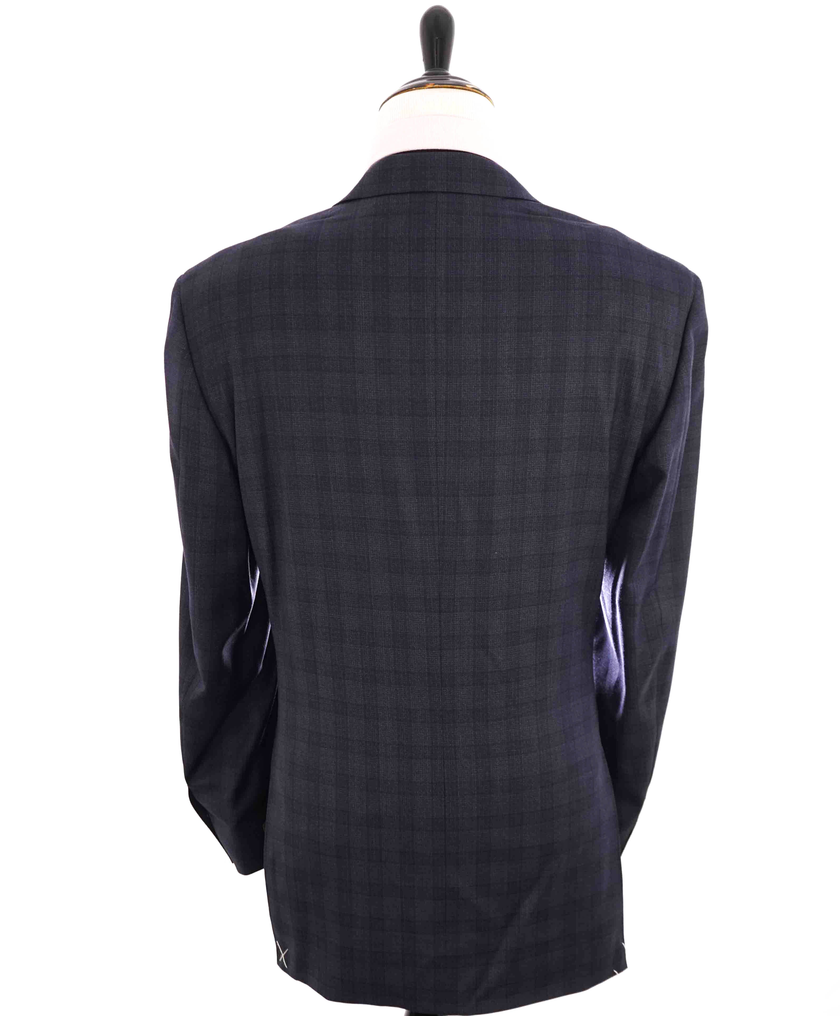 $1,895 CANALI - "NATURAL COMFORT" Blue Check Plaid Wool Blazer - 46L