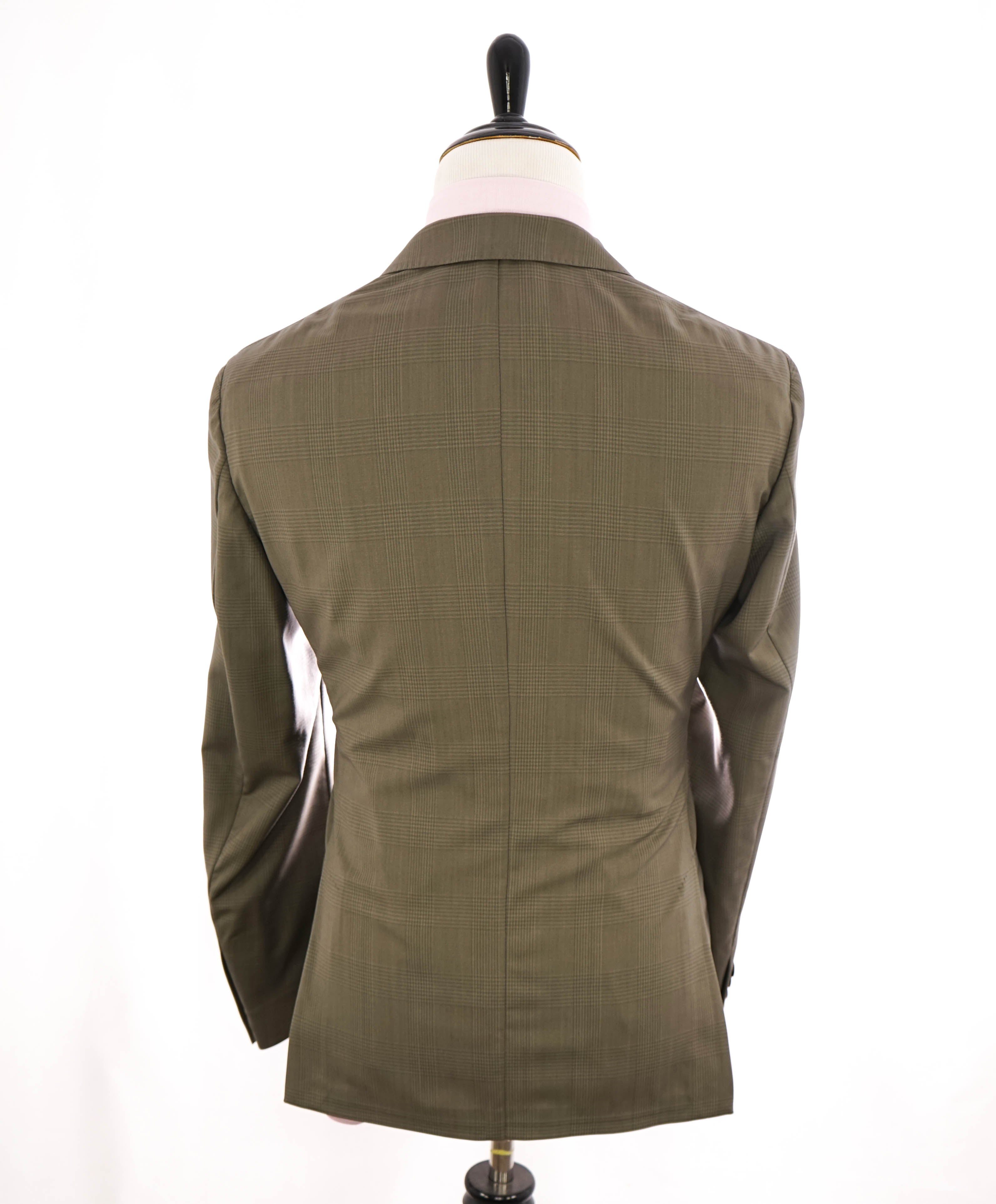 ELEVENTY - Sage Green Check Semi-Lined Patch Pocket Blazer - 40 (50 EU)