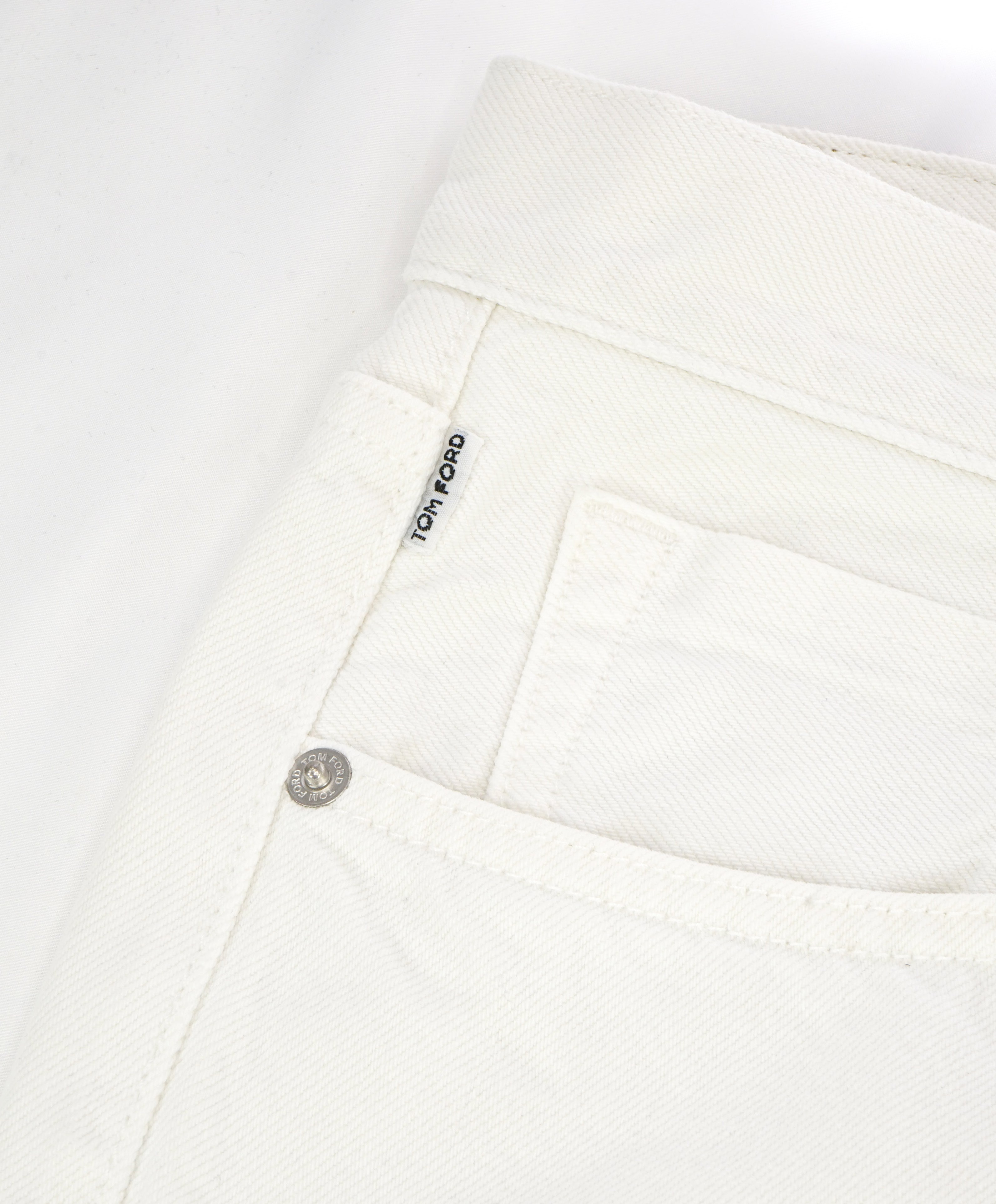 TOM FORD - Straight-Fit Distressed Denim Jeans White LOGO Tag -  38W