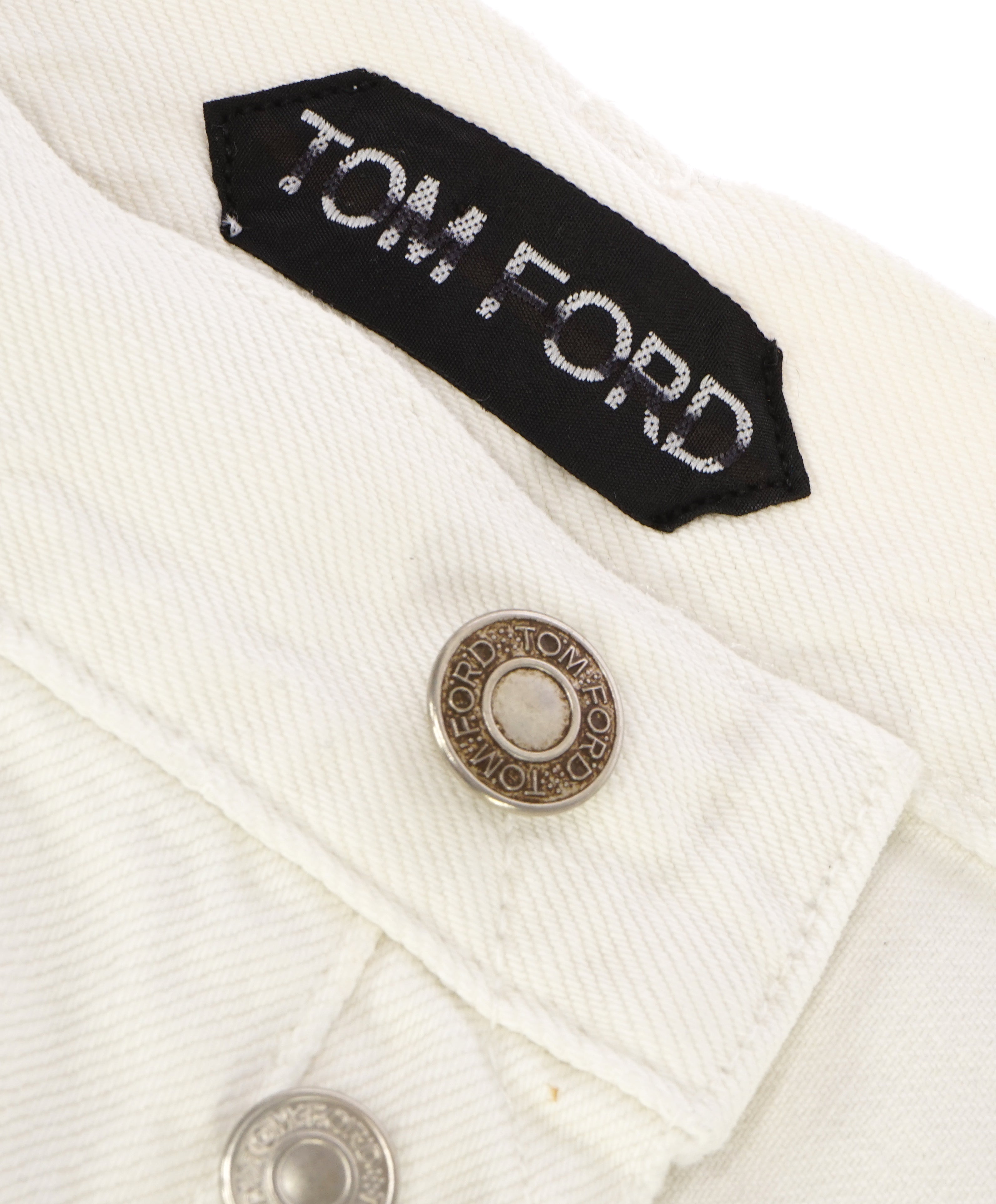 TOM FORD - Straight-Fit Distressed Denim Jeans White LOGO Tag -  38W