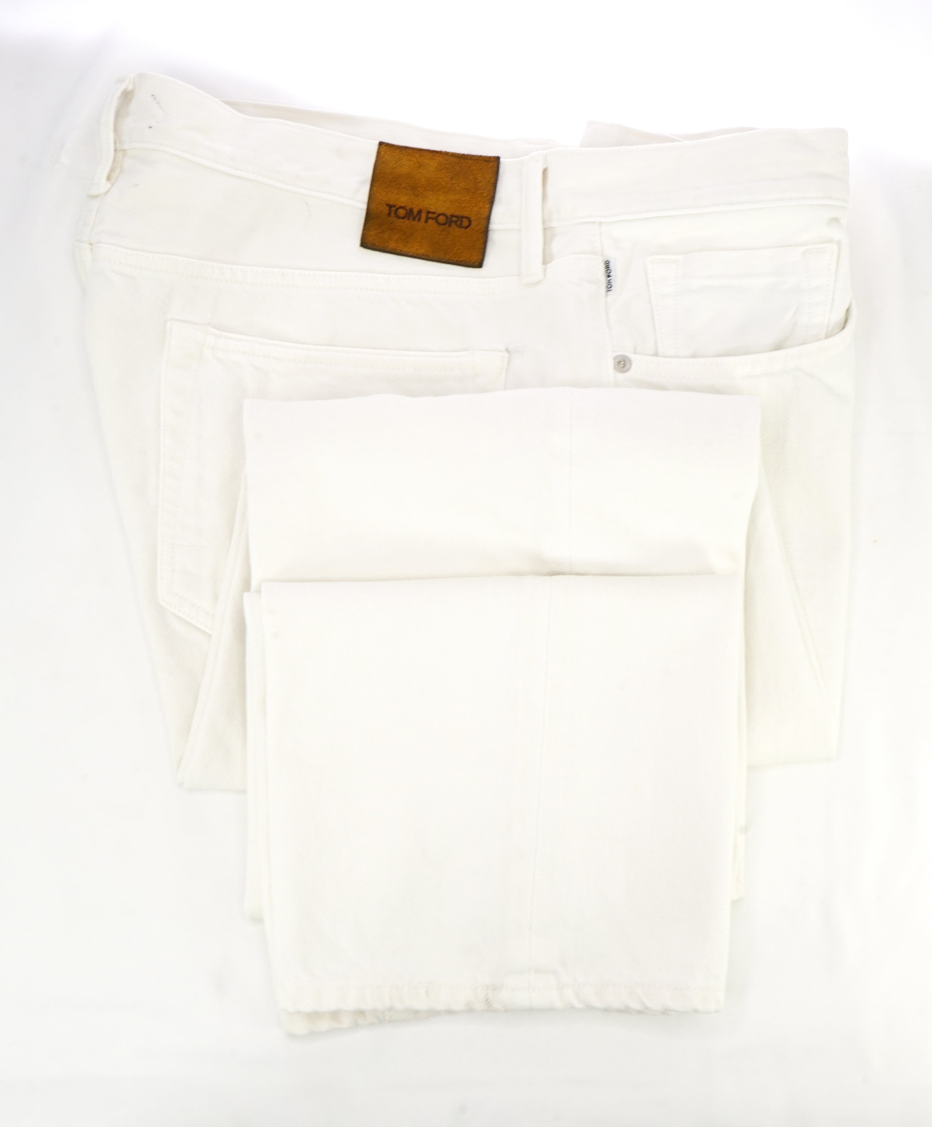 TOM FORD - Straight-Fit Distressed Denim Jeans White LOGO Tag - 38W