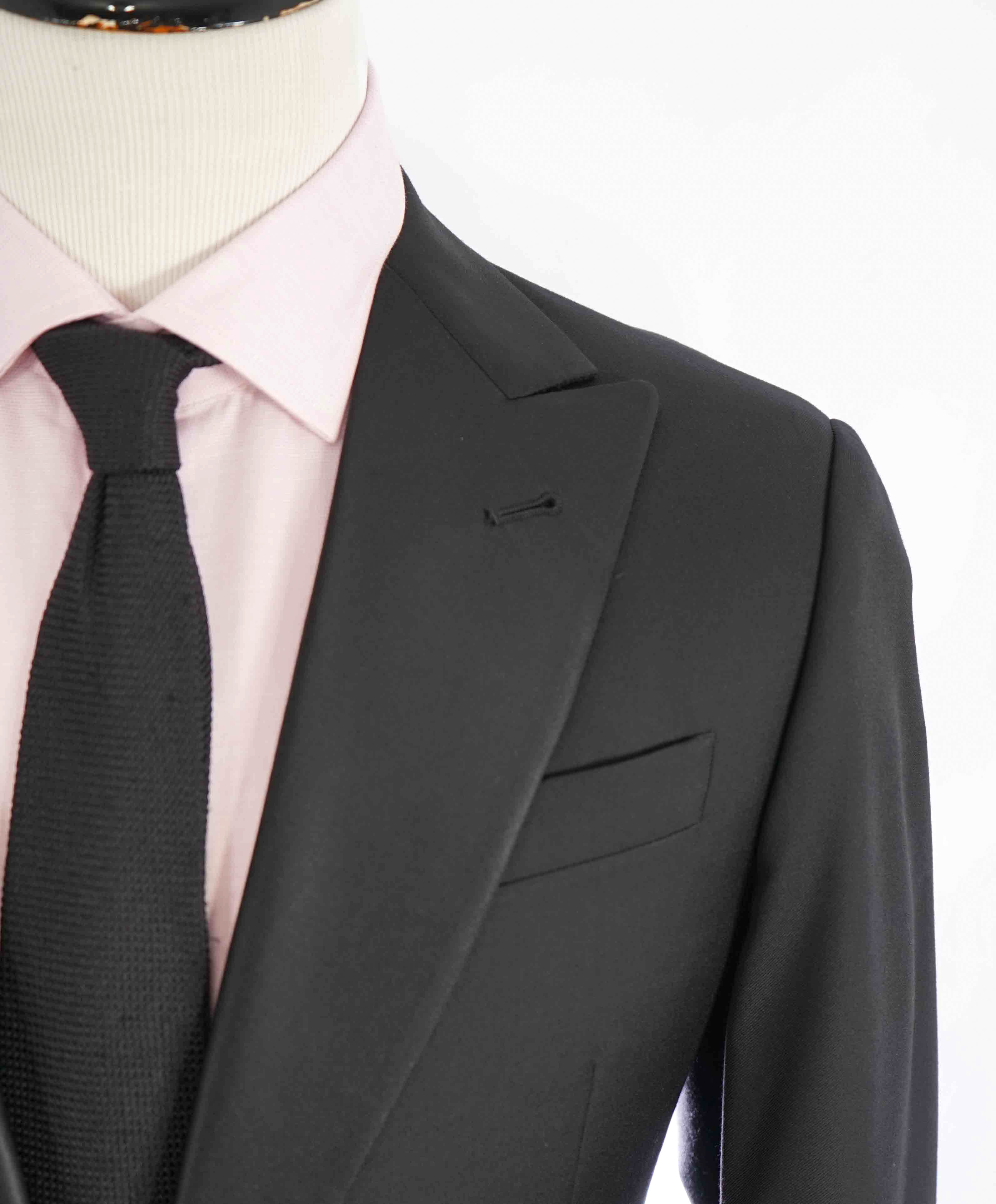 $1,995 EMPORIO ARMANI - “G LINE” 1-Btn Peak 130's Lapel Tuxedo Suit - 40R