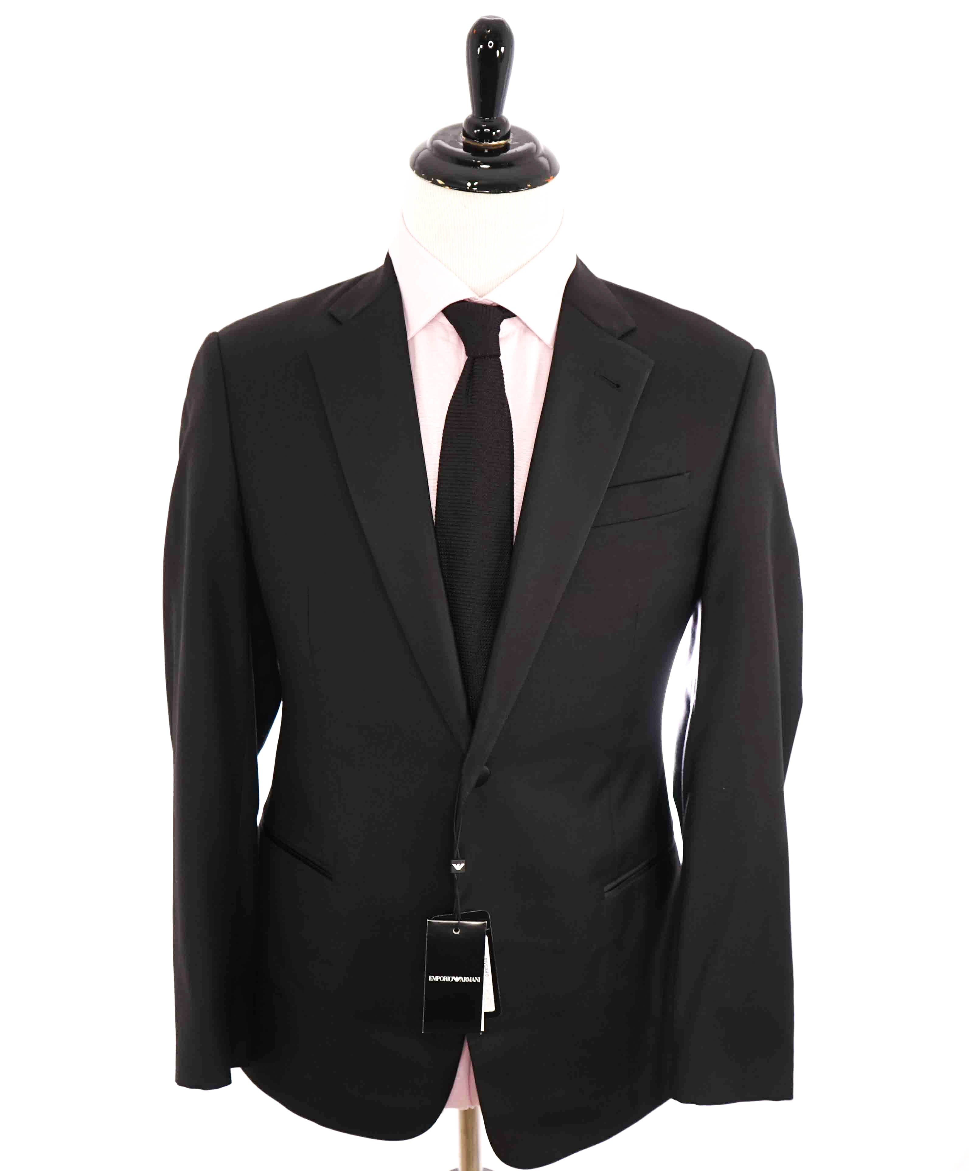 $1,995 EMPORIO ARMANI - “G LINE” 1-Btn Notch Lapel 130's Tuxedo Suit - 40S