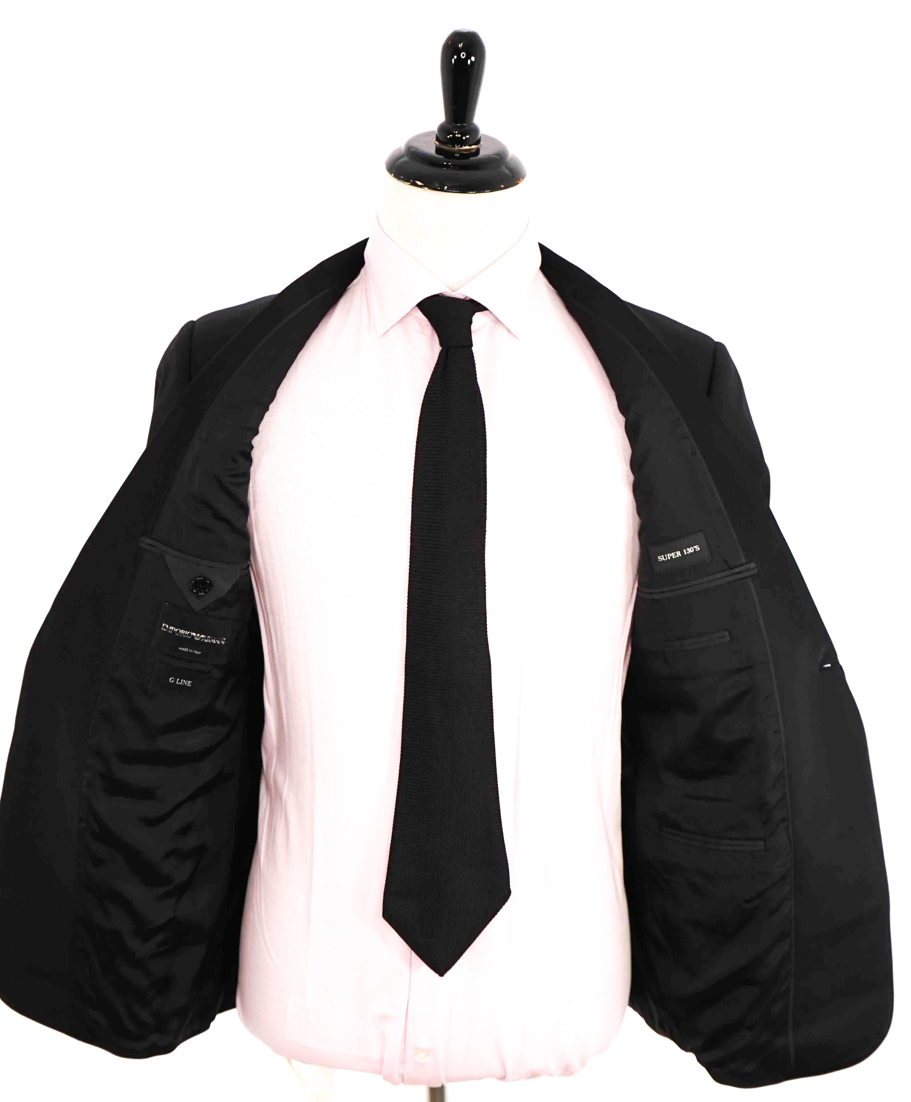 $1,995 EMPORIO ARMANI - “G LINE” 1-Btn Notch Lapel 130's Tuxedo Suit - 40S