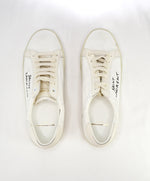 SAINT LAURENT - SL/06 Court Classic embroidered distressed sneakers - 40EU