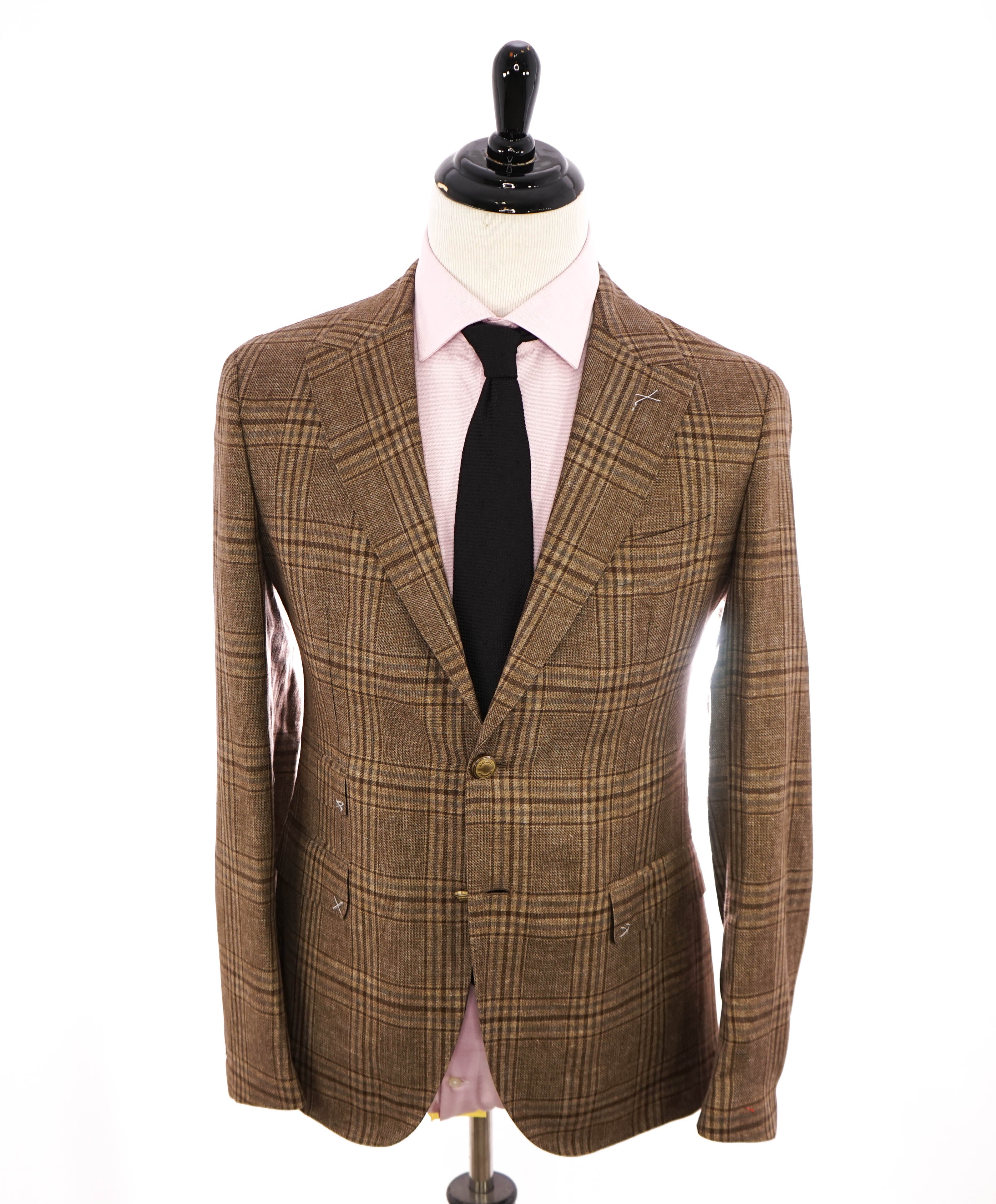 ELEVENTY - By ERMENEGILDO ZEGNA "Wool/Linen/Silk" Brown Blazer - 40 (50 EU)