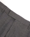 Z ZEGNA - Gray Textured Pindot "Slim" Flat Front Dress Pants - 38W