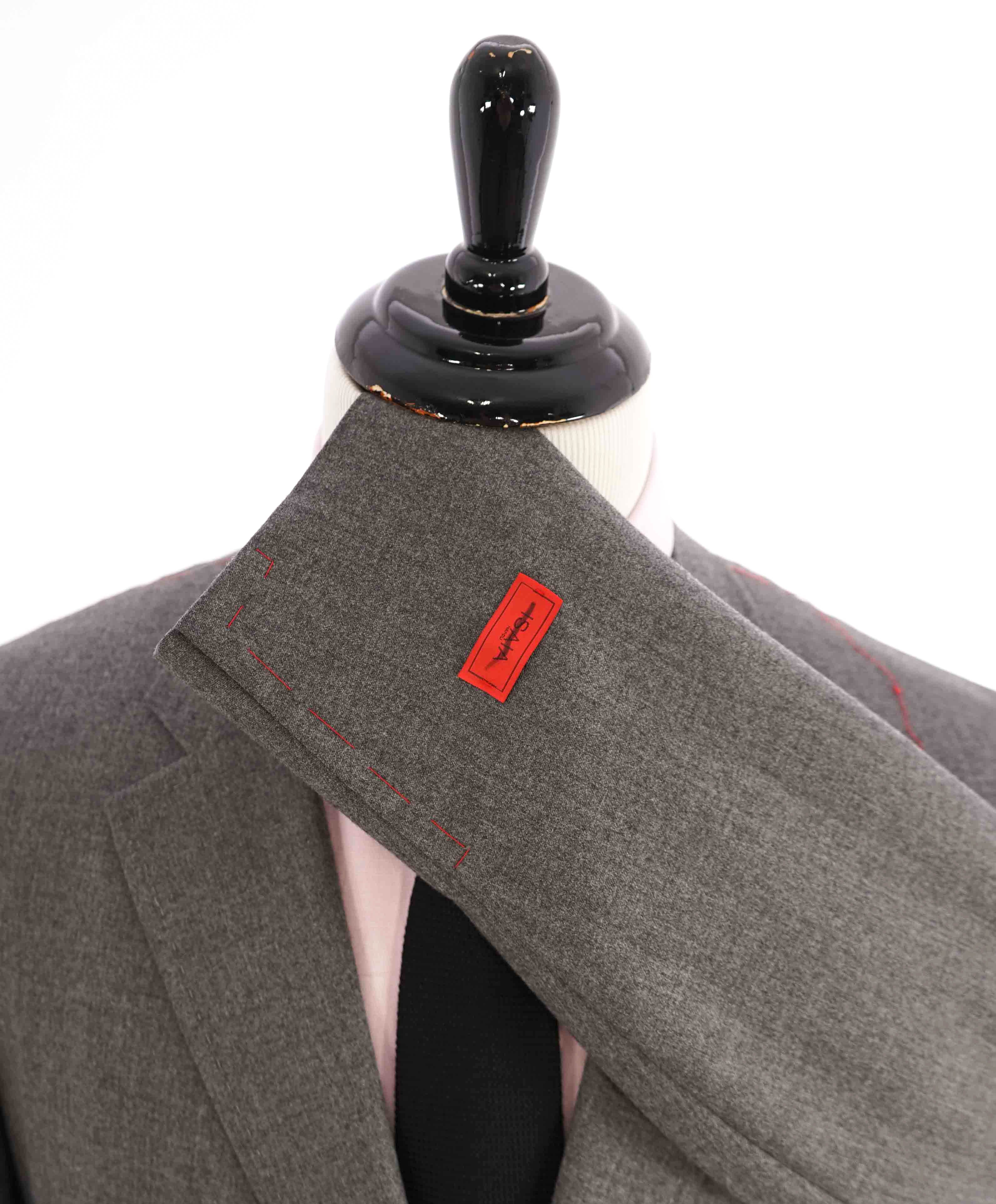 $2,995 ISAIA - "BASE CORTINA" 120's Winter 3Ply Patch Pocket Gray Blazer - 48R