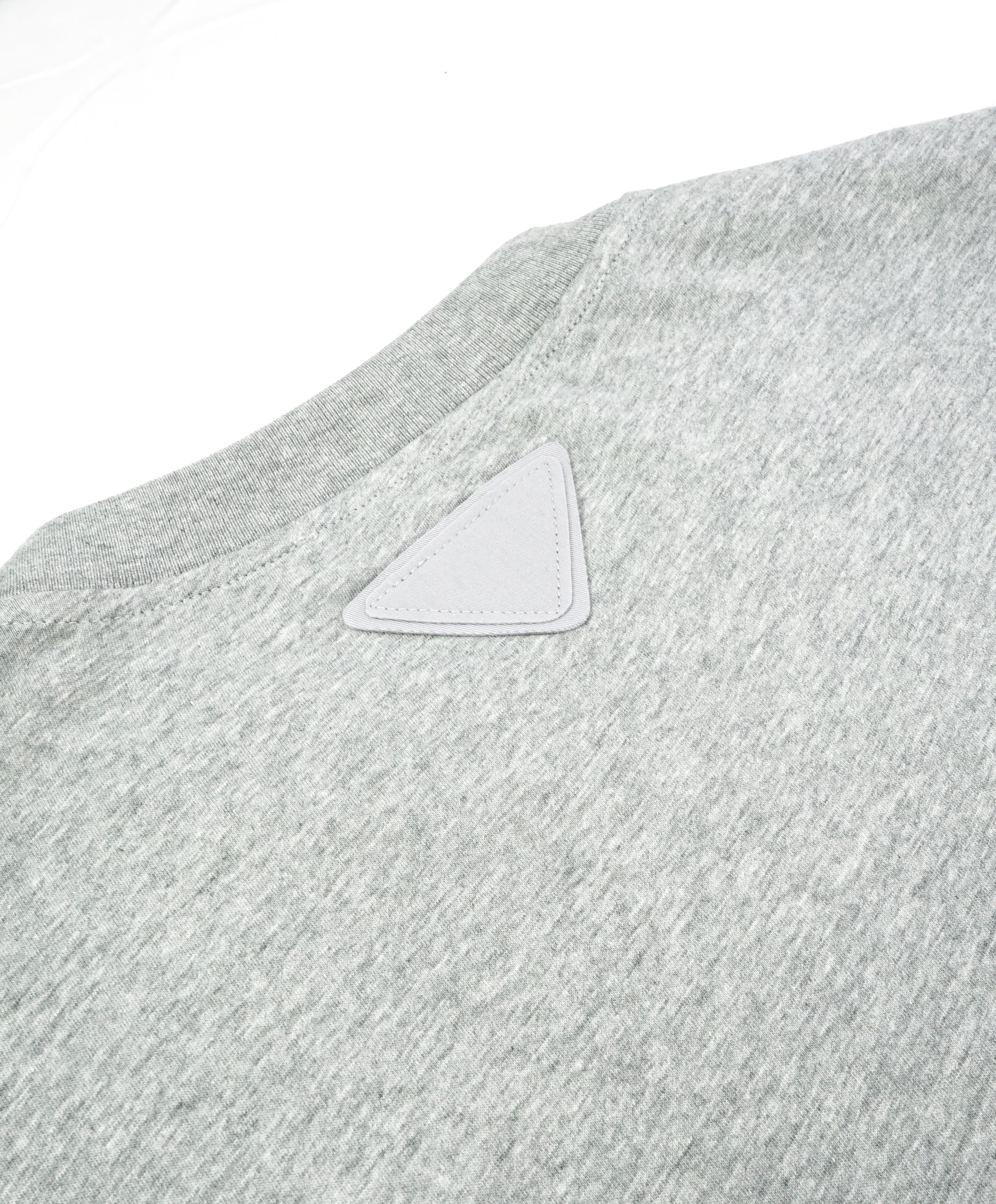 PRADA - Heather Gray Crewneck With Logo Patch - XL