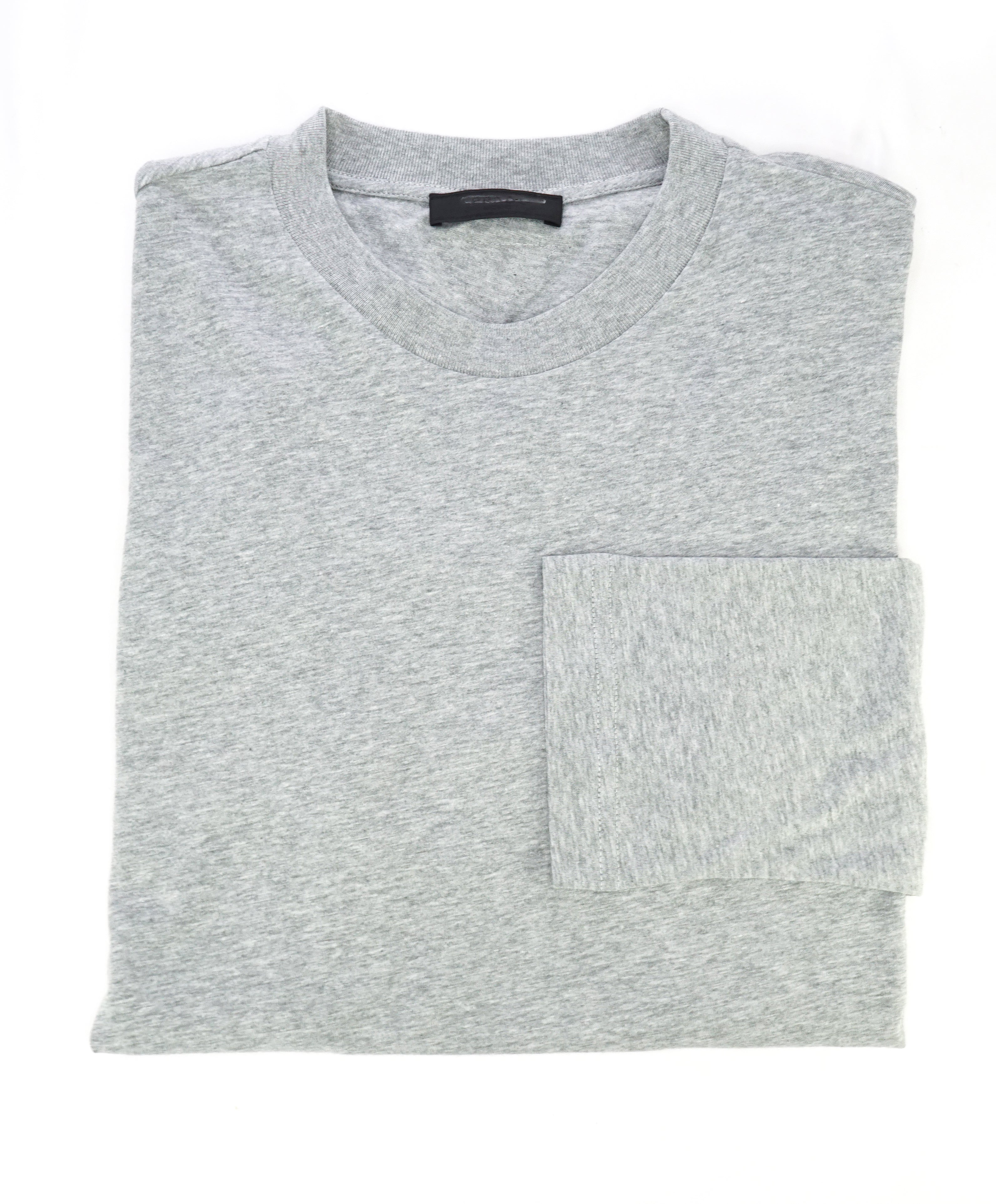 PRADA - Heather Gray Crewneck With Logo Patch - XL