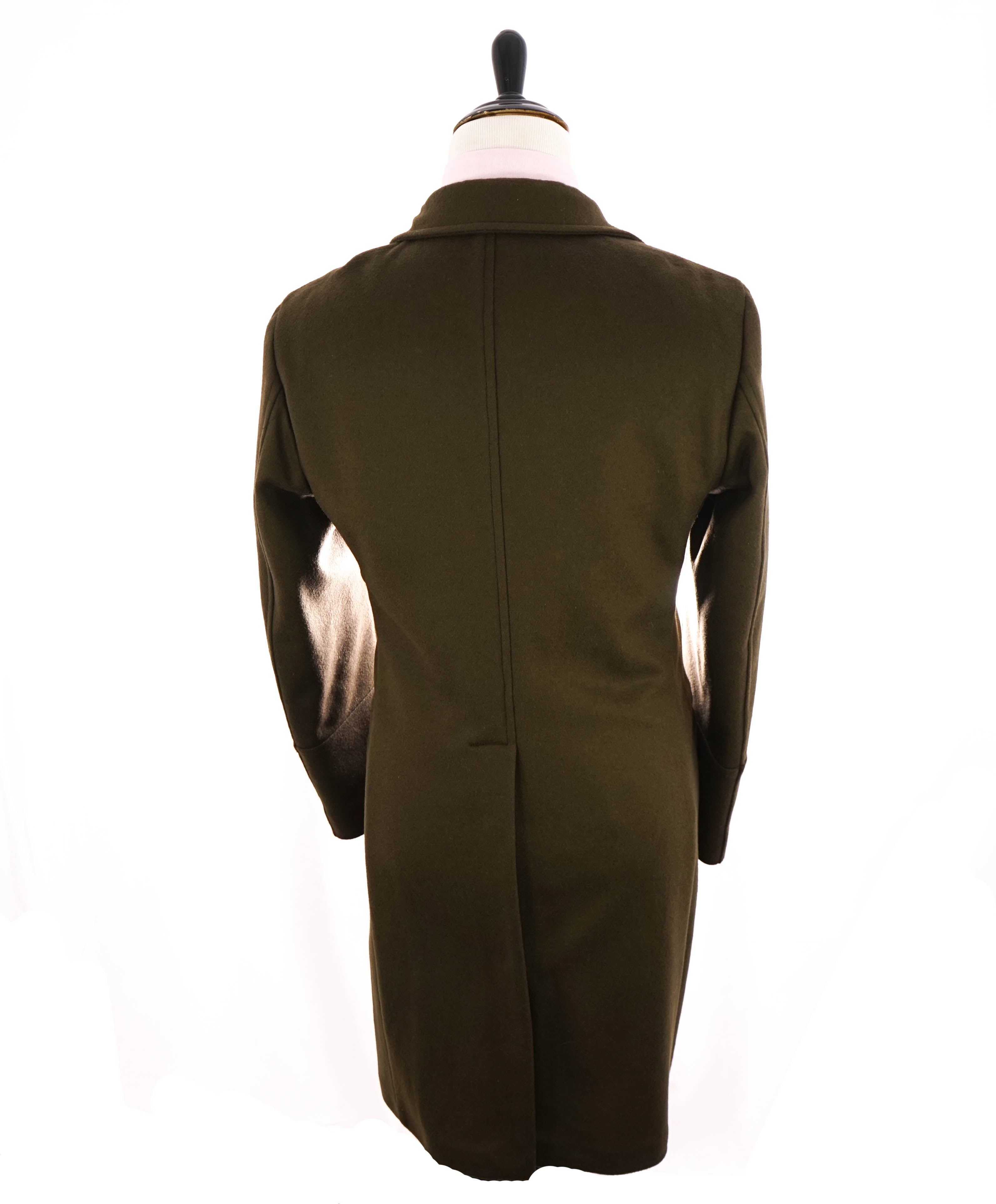 ELEVENTY - Green Double-Breasted Military Style Wool Over Coat - 40 (50 EU)