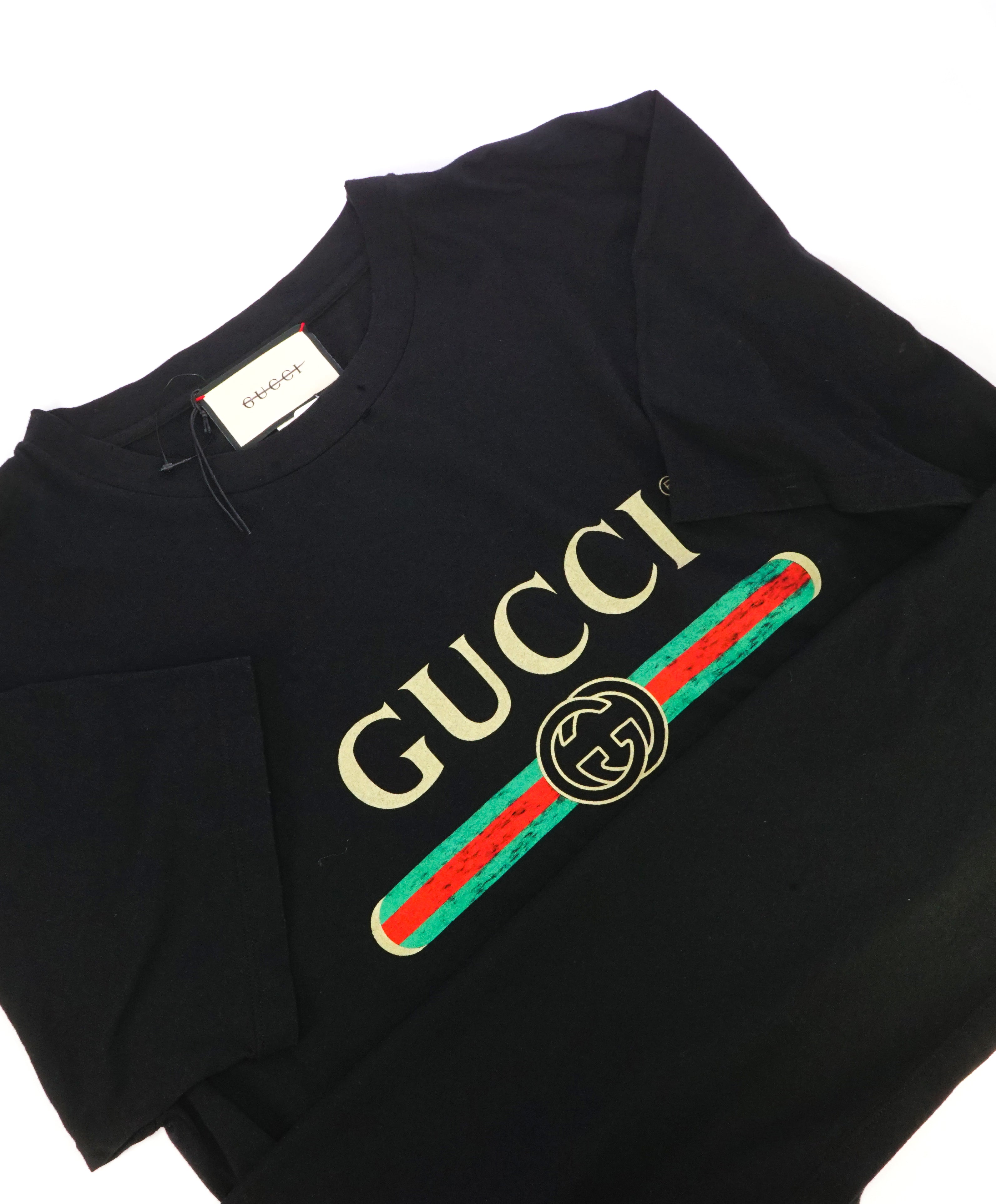 GUCCI - 1980 Vintage Style Oversize T-shirt with Gucci logo - M (Oversized)