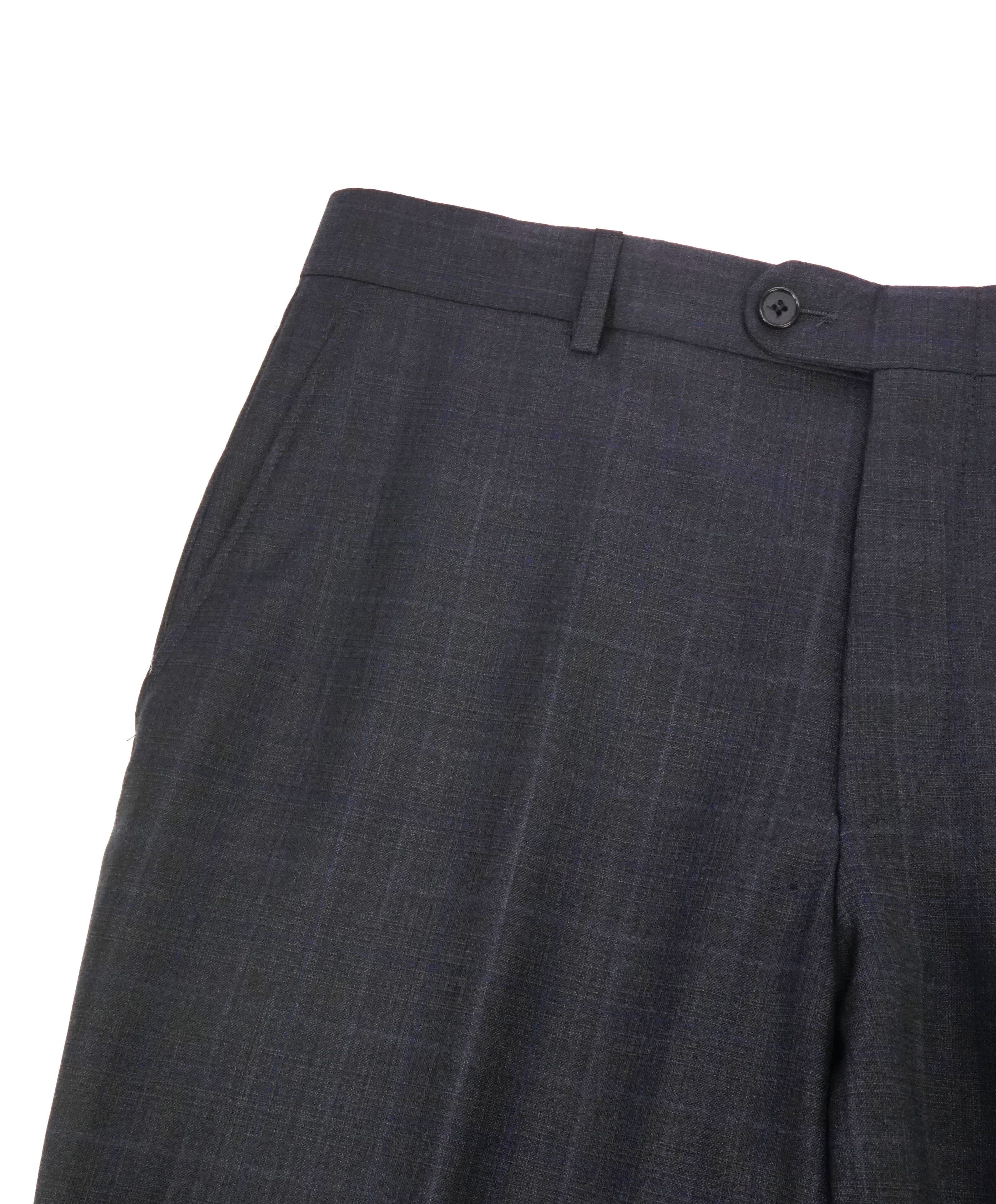 HICKEY FREEMAN - "ERMENEGILDO ZEGNA SILK Blend" Gray Plaid Check Pants - 34W