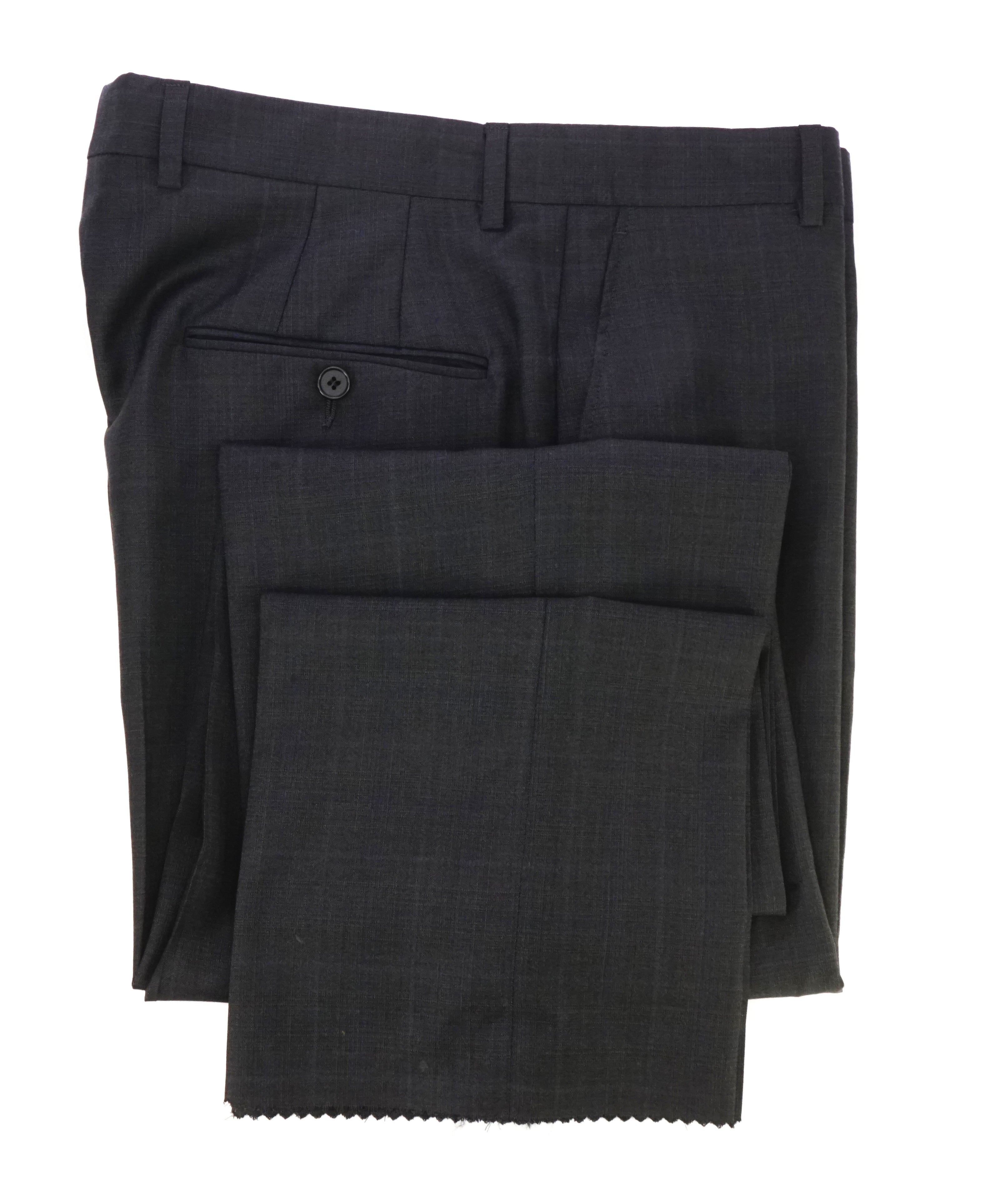 HICKEY FREEMAN - "ERMENEGILDO ZEGNA SILK Blend" Gray Plaid Check Pants - 34W