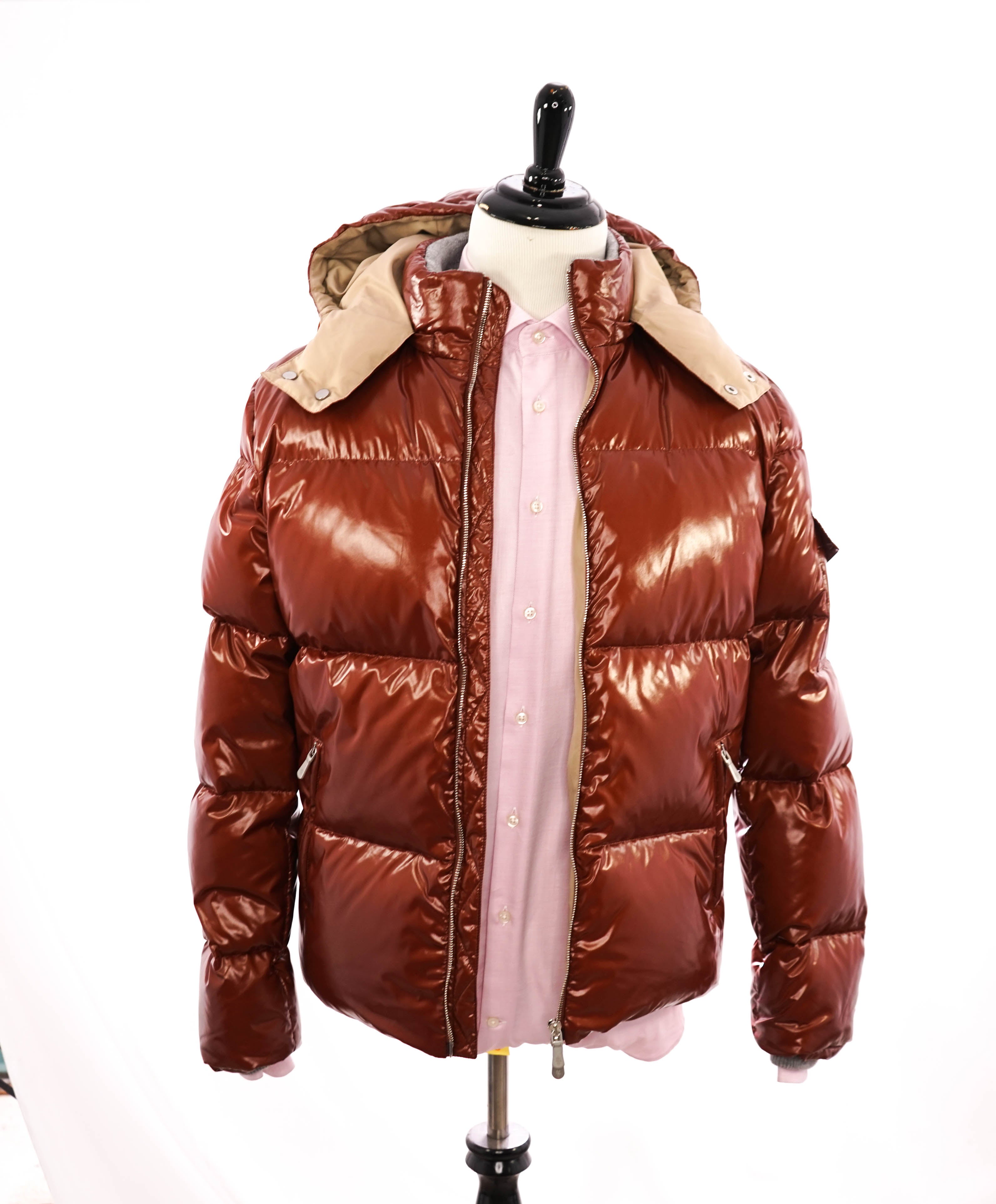 $1,795 ELEVENTY - Red Down Fill PREMIUM PUFFER COAT W Hood - 40R (50 EU)