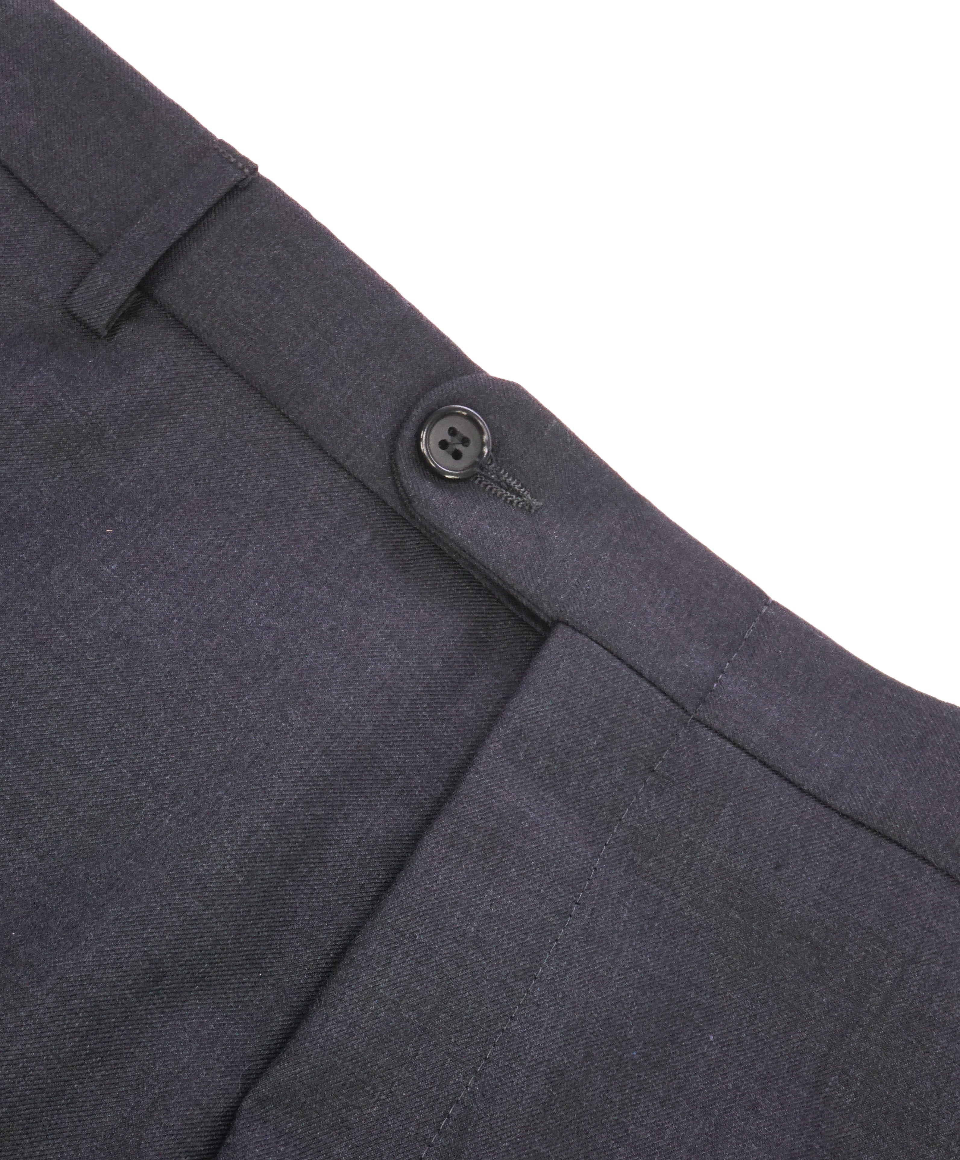 HICKEY FREEMAN - Solid Gray Flat Front Wool Dress Pants - 36W