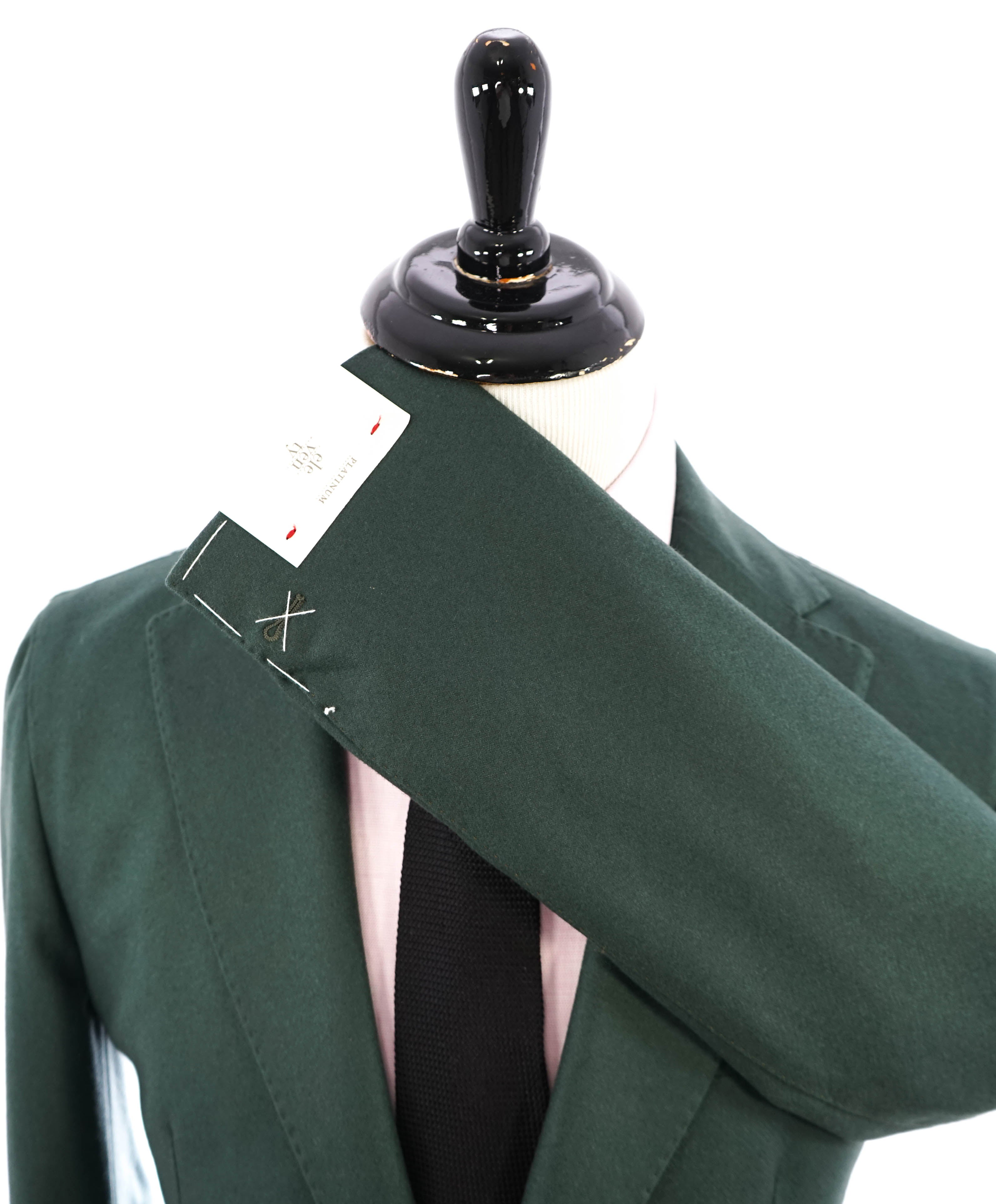 ELEVENTY - Green Flannel Gold Button Semi-Lined Wool Blazer - 40 (50 EU)