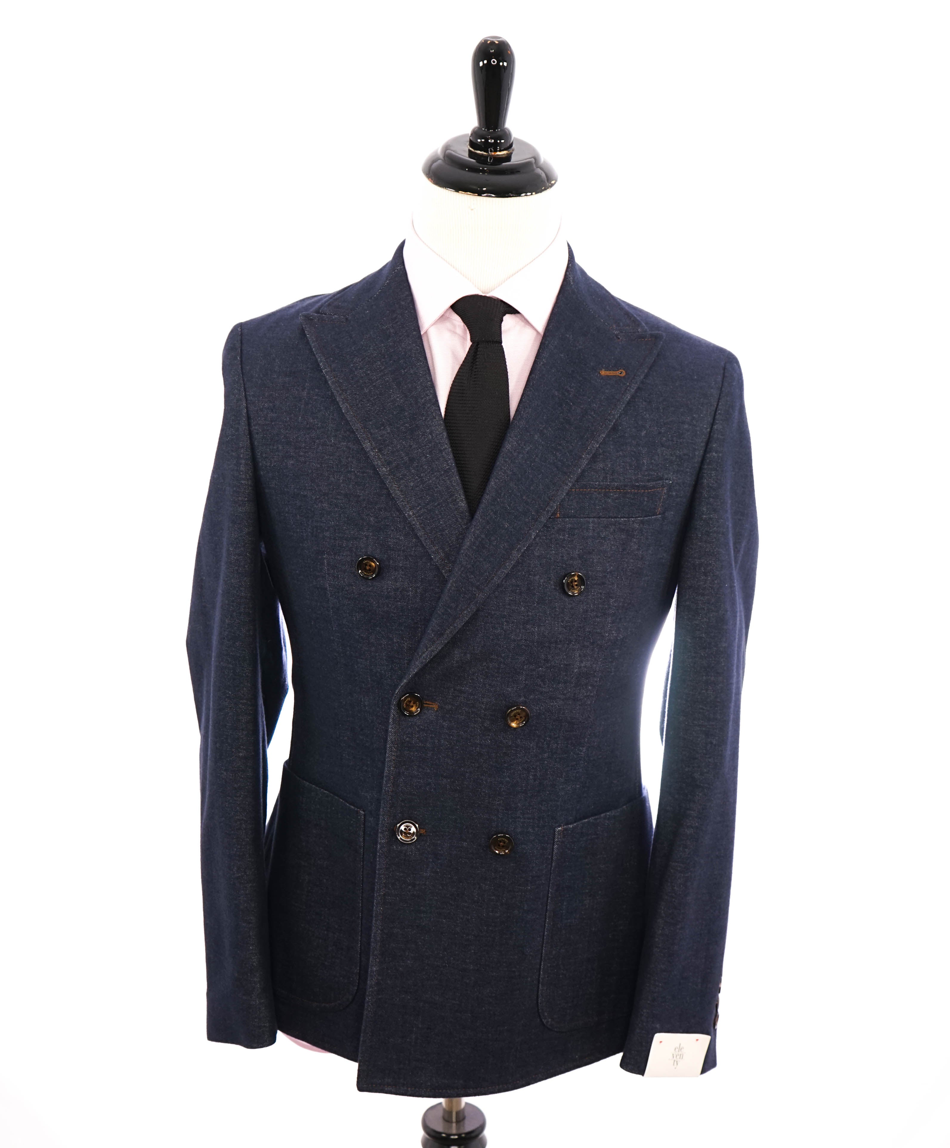 ELEVENTY - Double-Breasted DENIM Blue Semi-Lined Suit - 40 US (50EU)