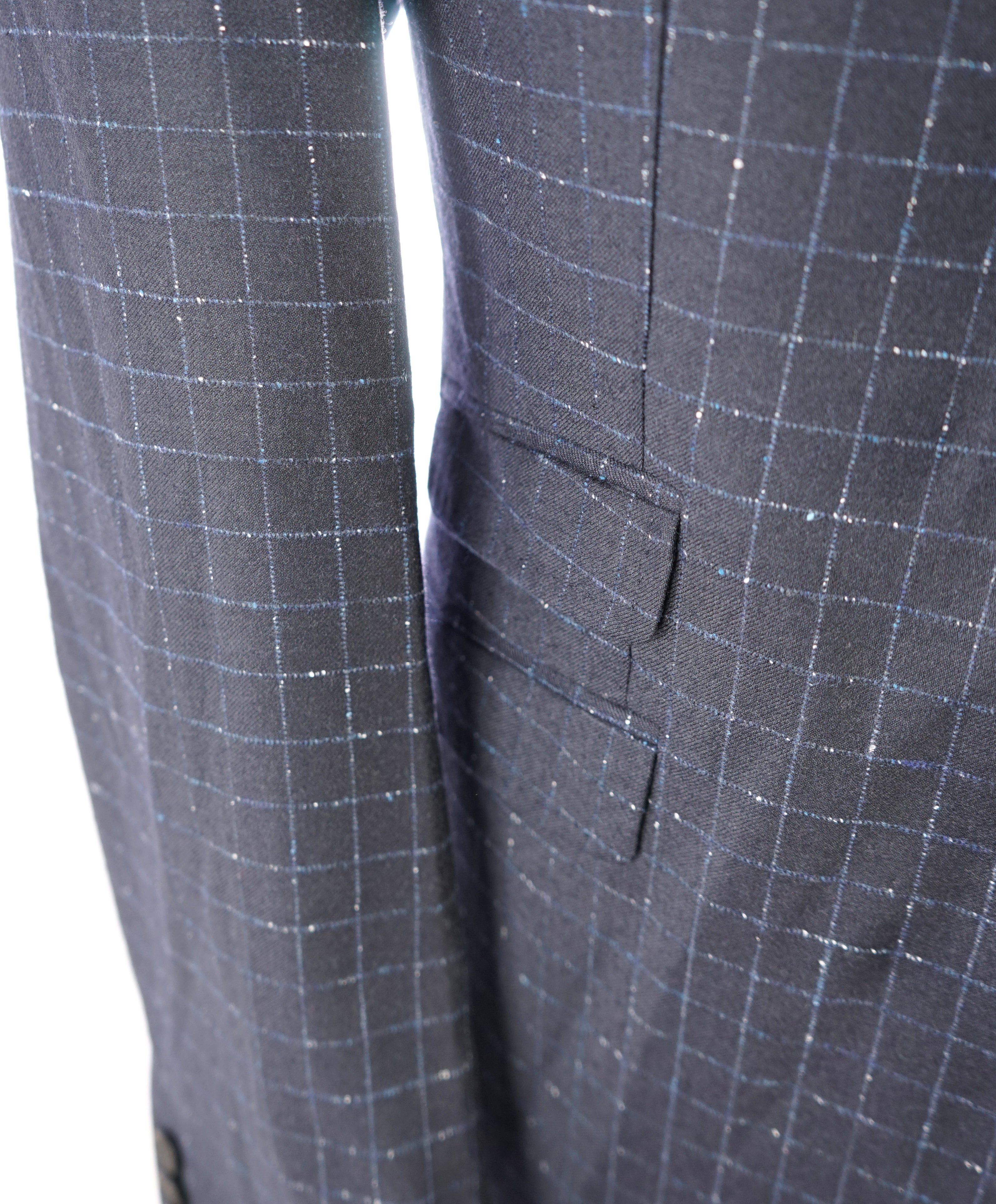 STRELLSON OF SWITZERLAND - "Slim" Blue Check Fleck Wool Blazer - 44R