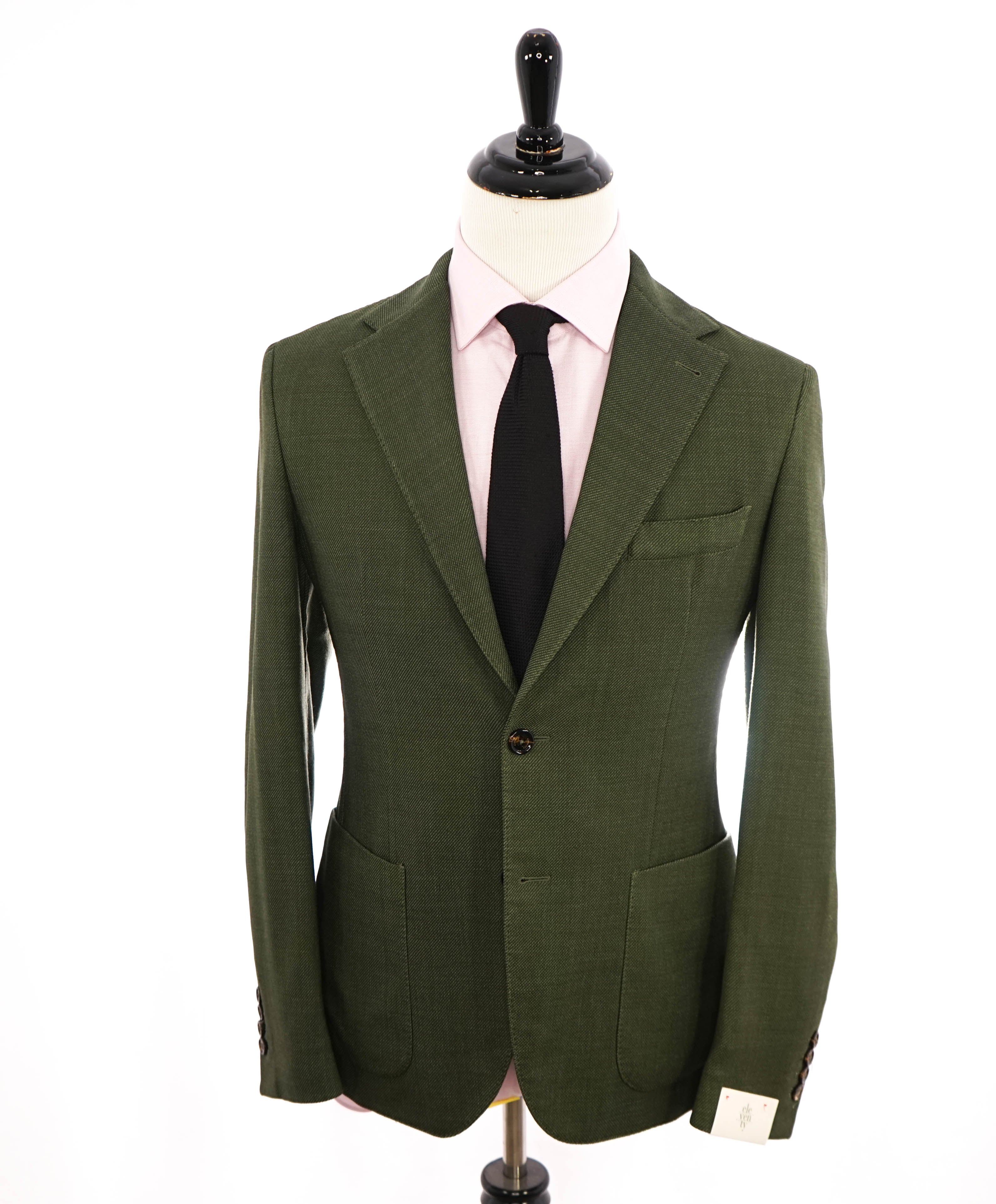 ELEVENTY - Green Patch Pocket Oxford Weave Semi-Lined Suit - 40 US (50EU)