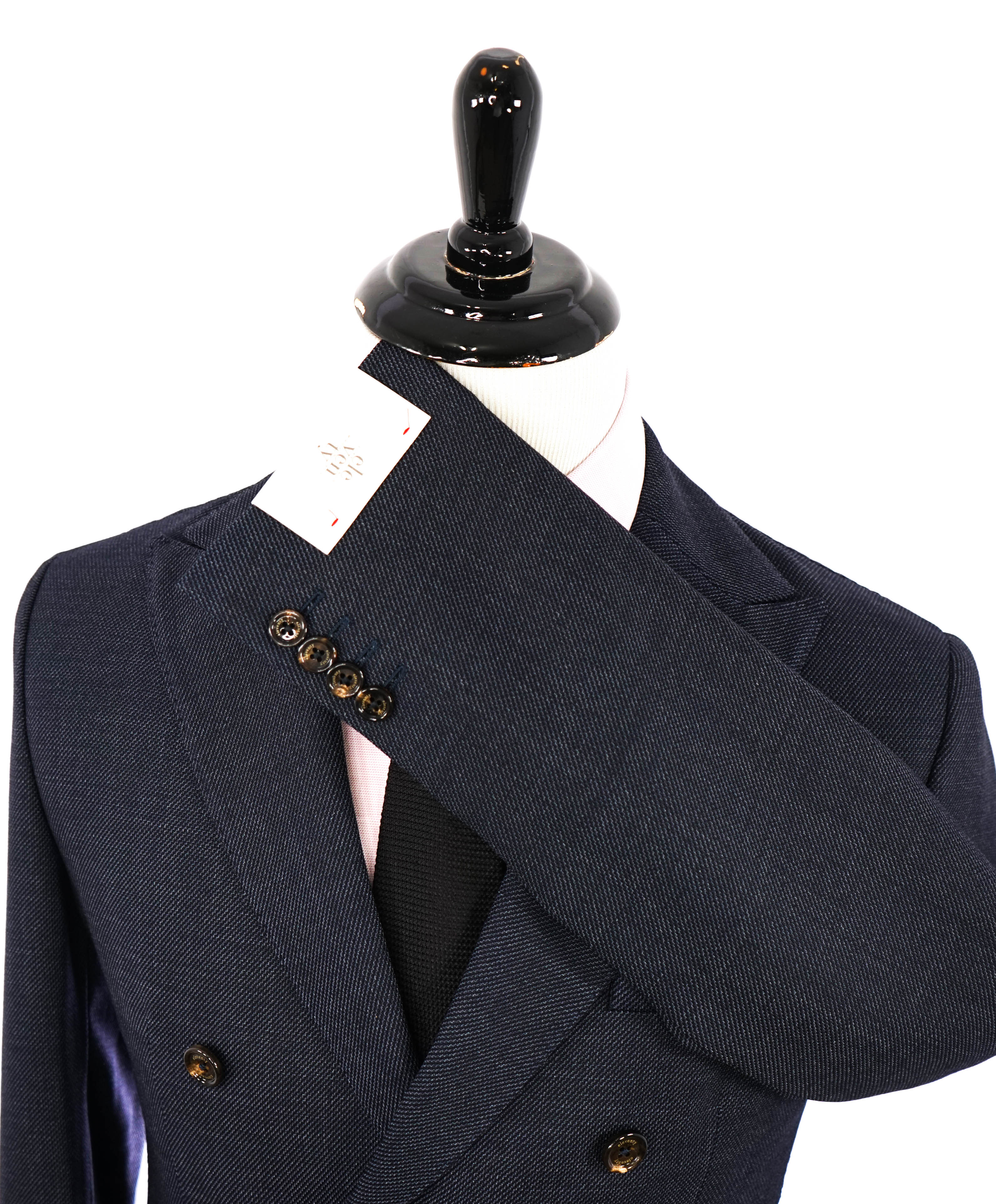 ELEVENTY - Blue Pin-dot Patch Pocket Double Breasted Suit - 40 US (50EU)